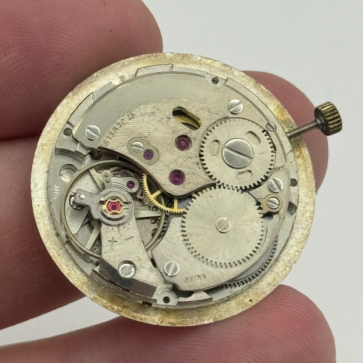 25.9mm Everite AS 1710/11 Balance Ok Watch Movement Swiss Vintage PARTS SPARES