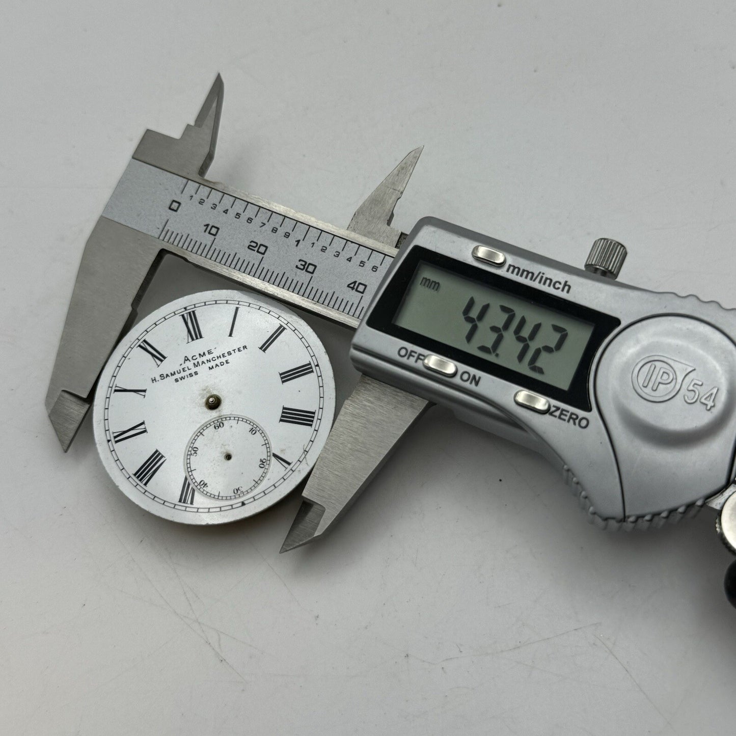 43.4mm H Samuel Patent Balance Pocket Watch Movement Parts Repair Restoration