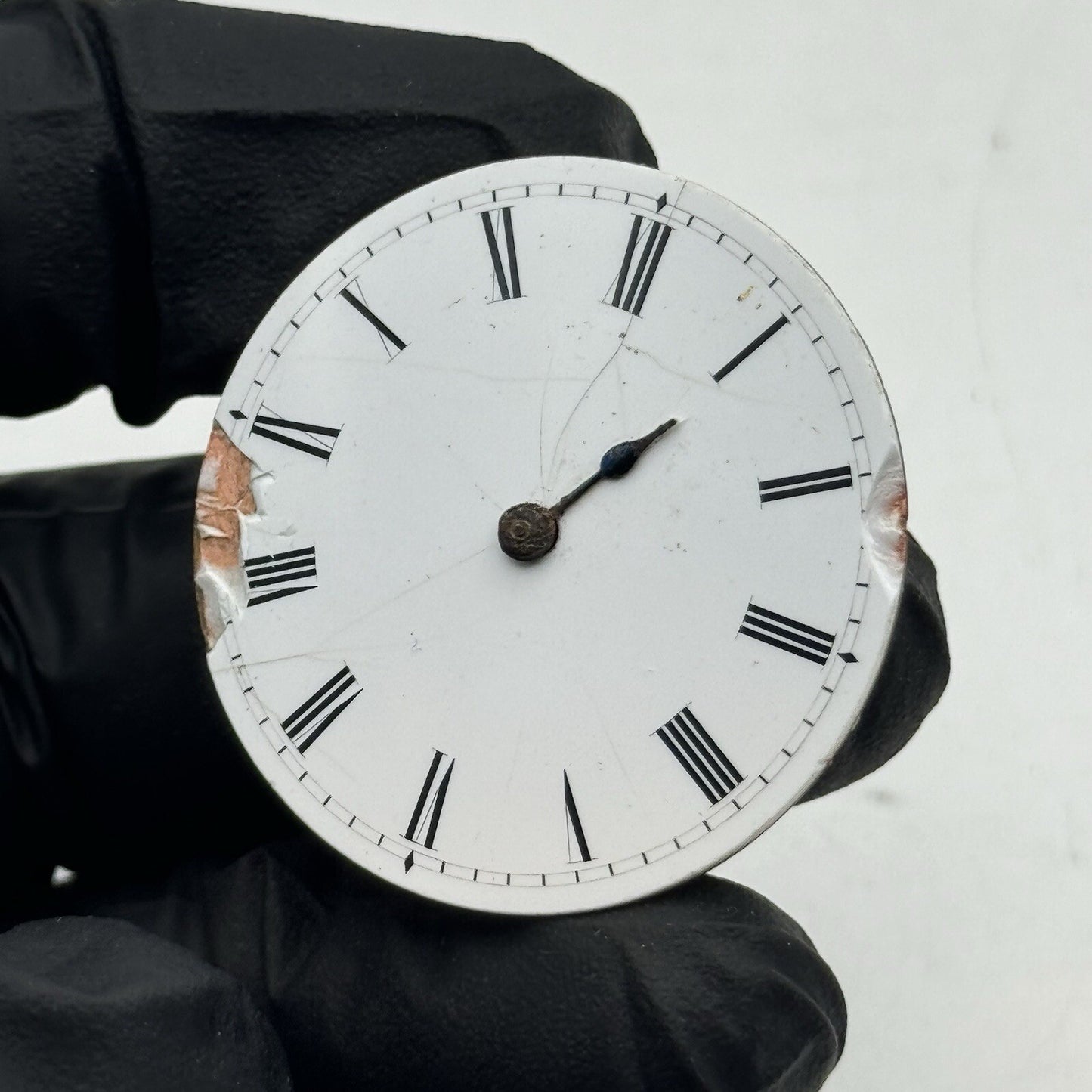 34.9mm Quality White Porcelain Dial Cylinder Watch Movement FOR PARTS