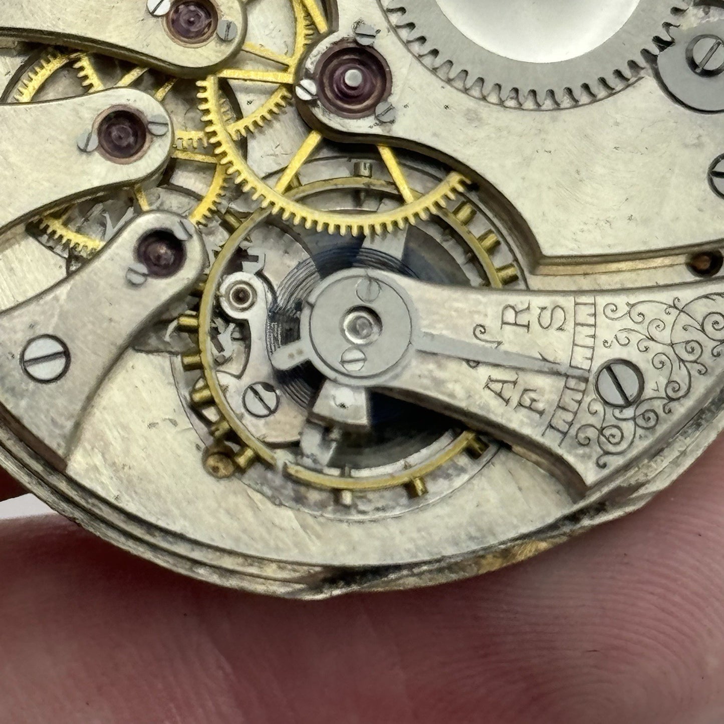 43mm Tavannes Watch Co Swiss Quality Vintage Pocket Watch Movement PARTS REPAIR