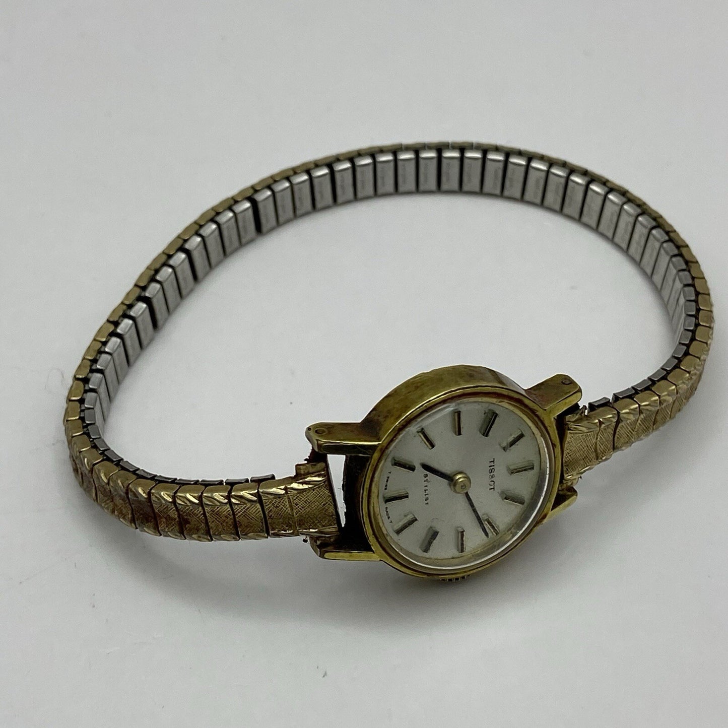18mm Vintage Ladies Tissot Stylist Swiss Gold Tone Expandable Watch TO RESTORE