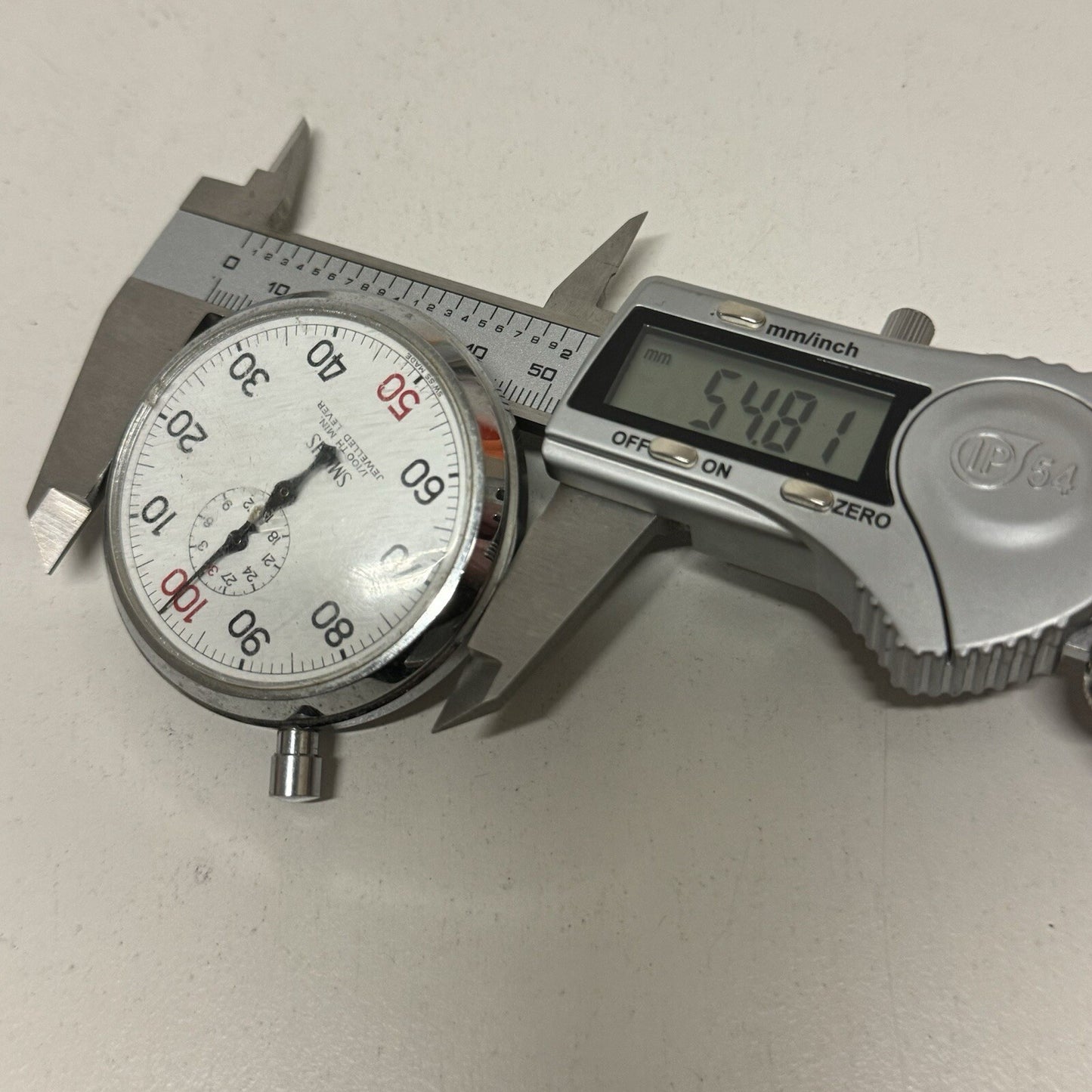 54mm Manual Wind Smith Min Jewelled Lever Stop Watch NON WORKING