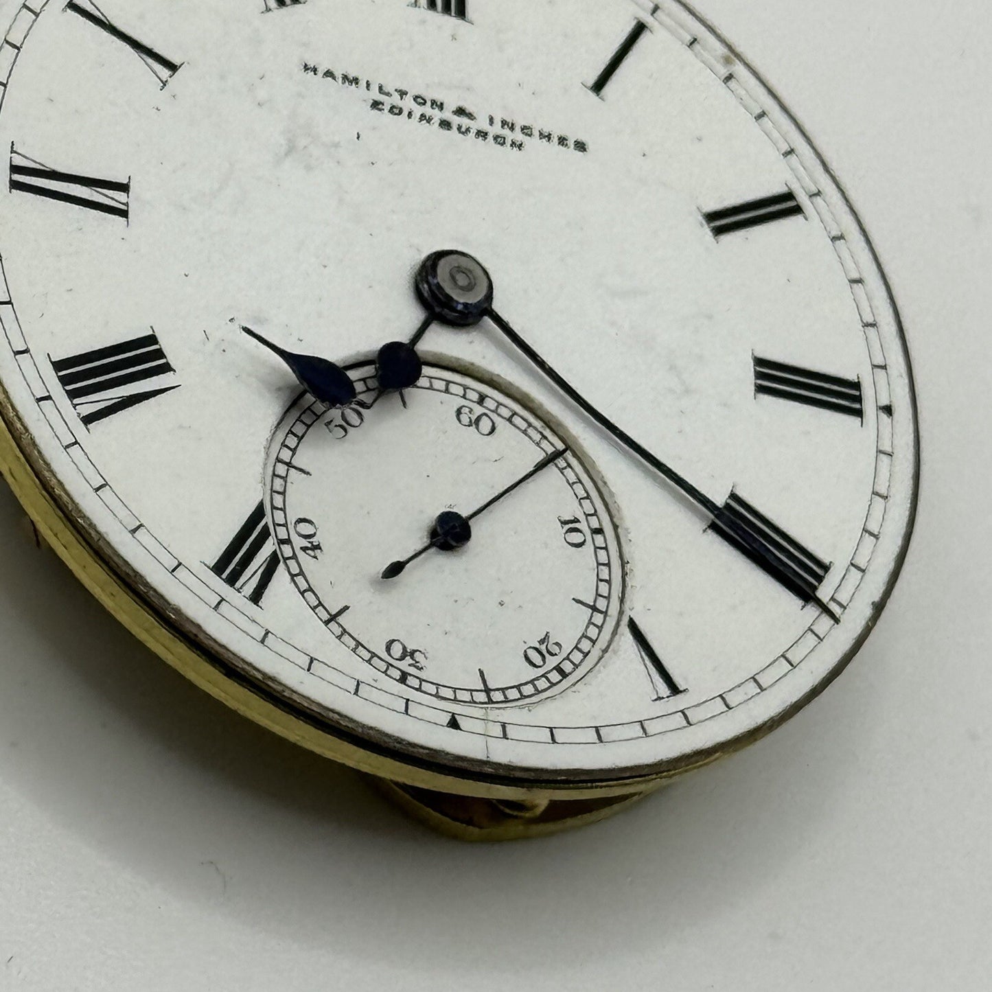 41.3mm Manual Wind Hamilton & Inches Edinburgh Pocket Watch Movement FOR PARTS