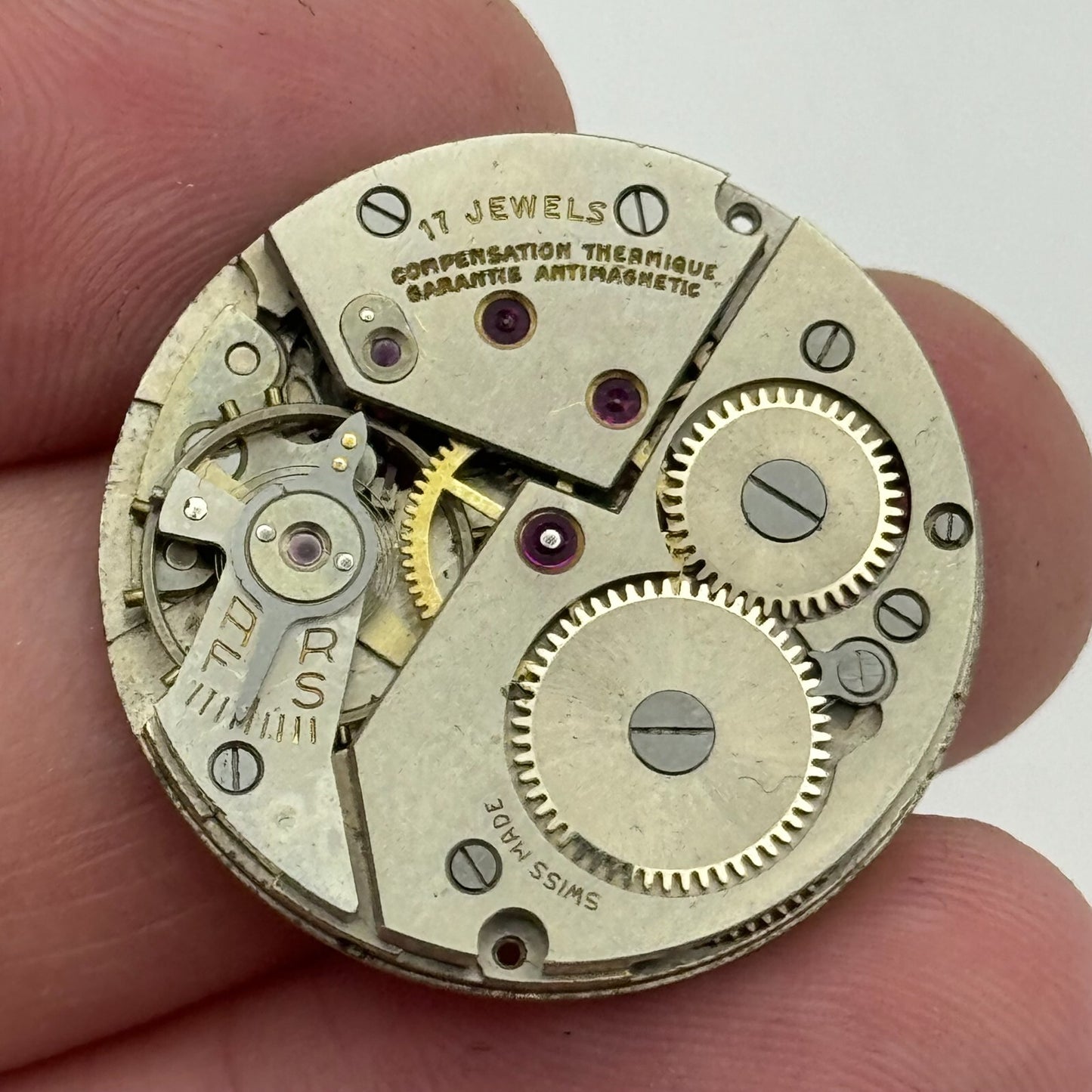 26.9mm Majex Felsa F 390 Manual Wind Watch Movement Swiss Vintage PARTS SPARES