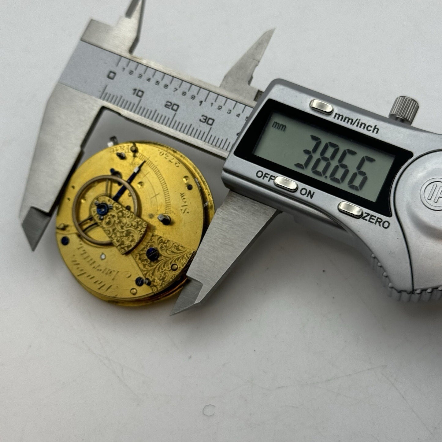 41.9mm Hanton Amptill Bedfordshire Fusee No Chain Watch Movement FOR PARTS