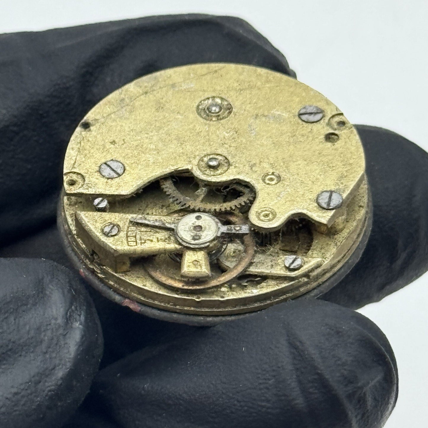29.1mm Beautiful Patterned Dial Old Style Pocket Watch Movement FOR PARTS