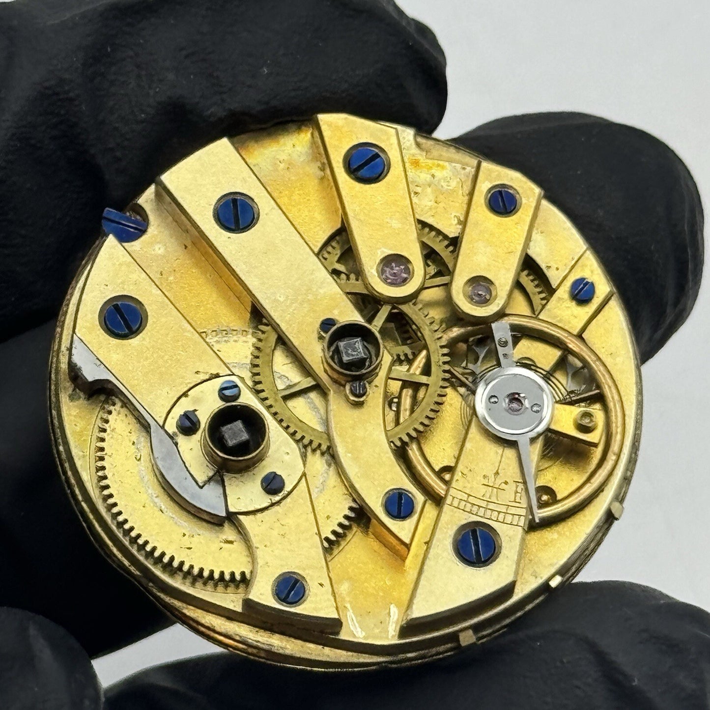 34.1mm High Quality Beautiful Gold Dial Cylinder Watch Movement Parts Repair