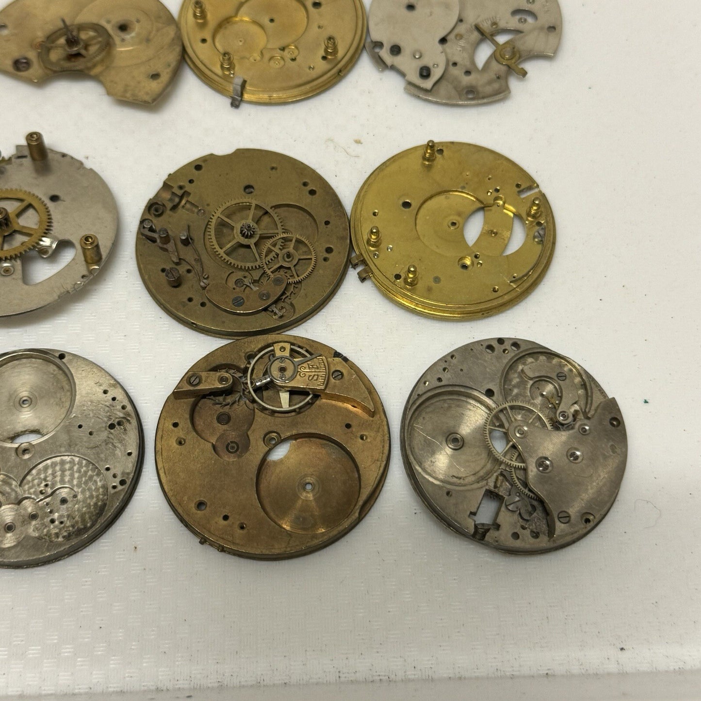 400 Grams Mixed Partial Pocket Watch Movements Watchmakers Job Lot Spares Parts