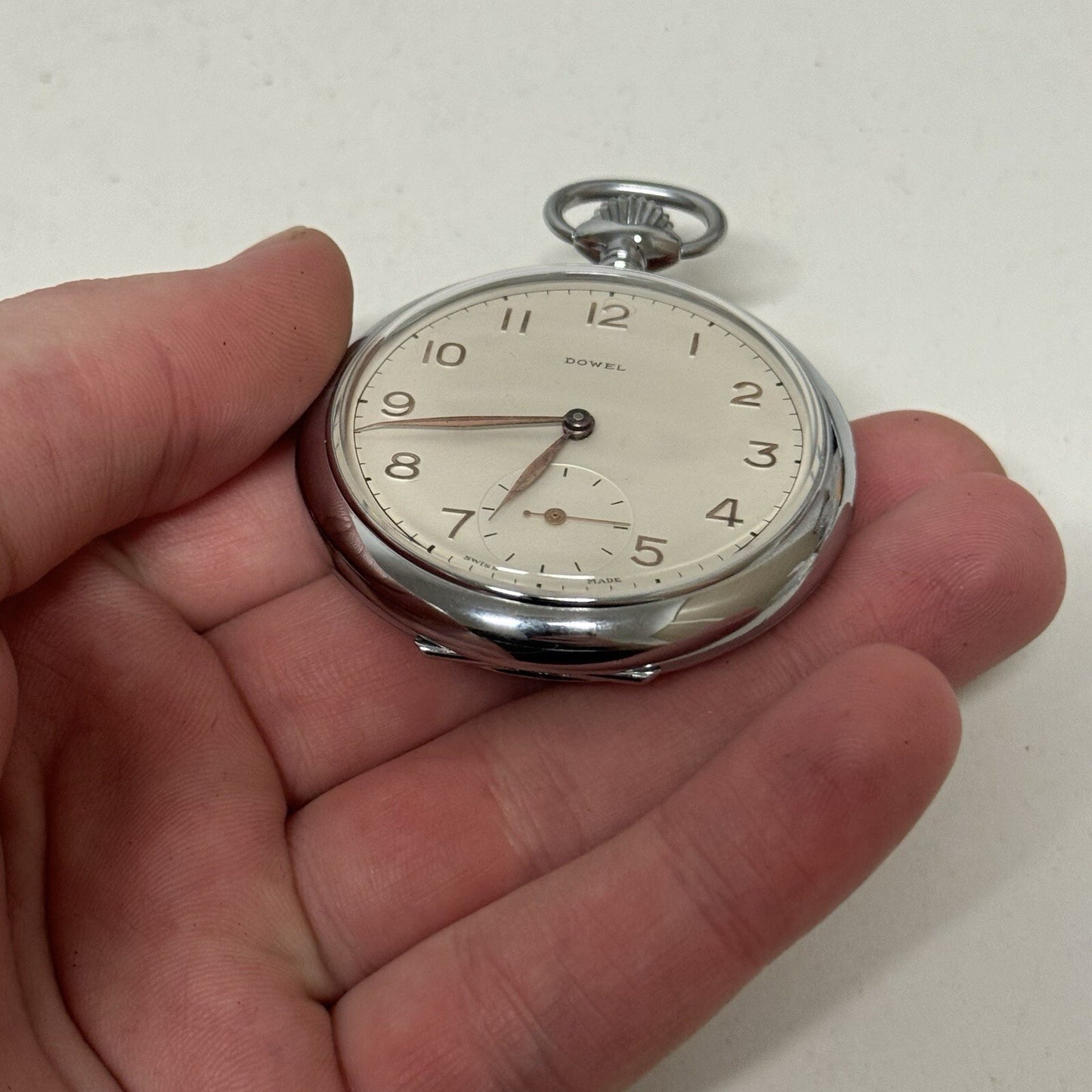 50mm Vintage Dowel NEW OLD STOCK Open Face Sub Seconds Pocket Watch TO SERVICE
