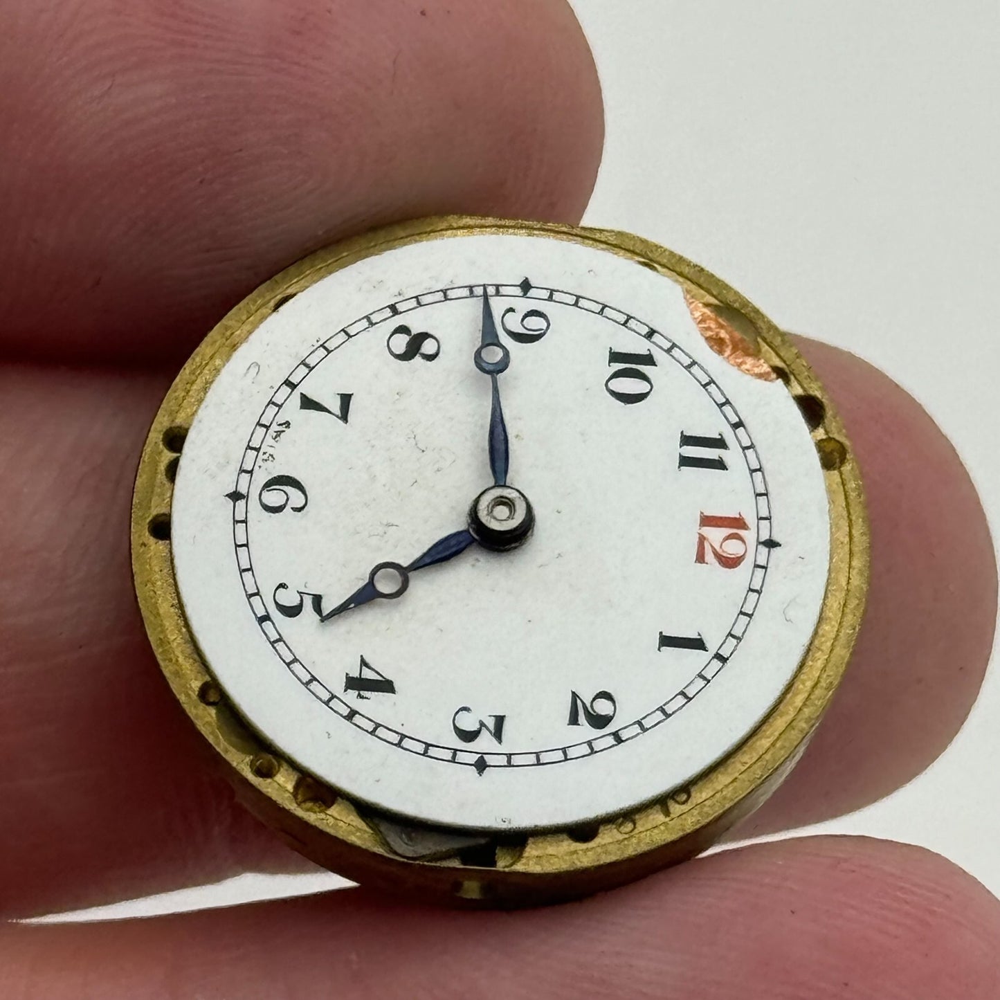23.6mm Stauffer SS & Co Trench Watch Movement Balance Ok Manual Wind Swiss PARTS
