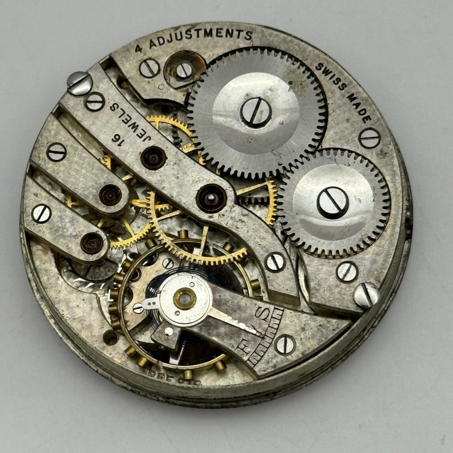 43mm Cyma Ref 919 Tavannes Open Face Balance Ok Pocket Watch Movement PARTS
