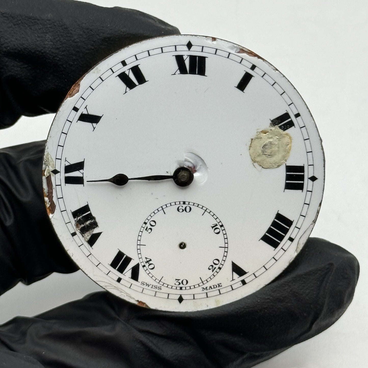 42.8mm Large Roman Numeral Open Face Balance Ok Pocket Watch Movement To Restore