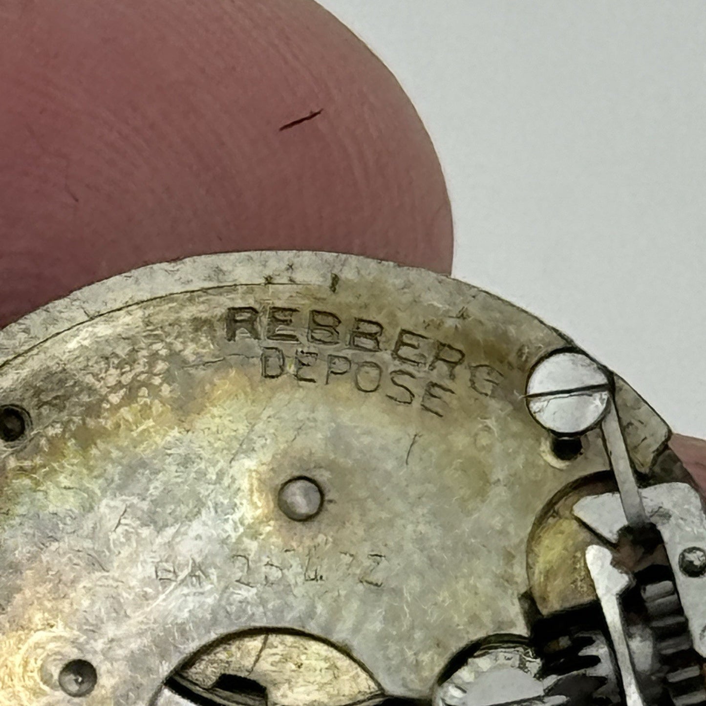 25.7mm ROLEX Rebberg Manual Wind Trench Watch Movement & Dial Antique PARTS