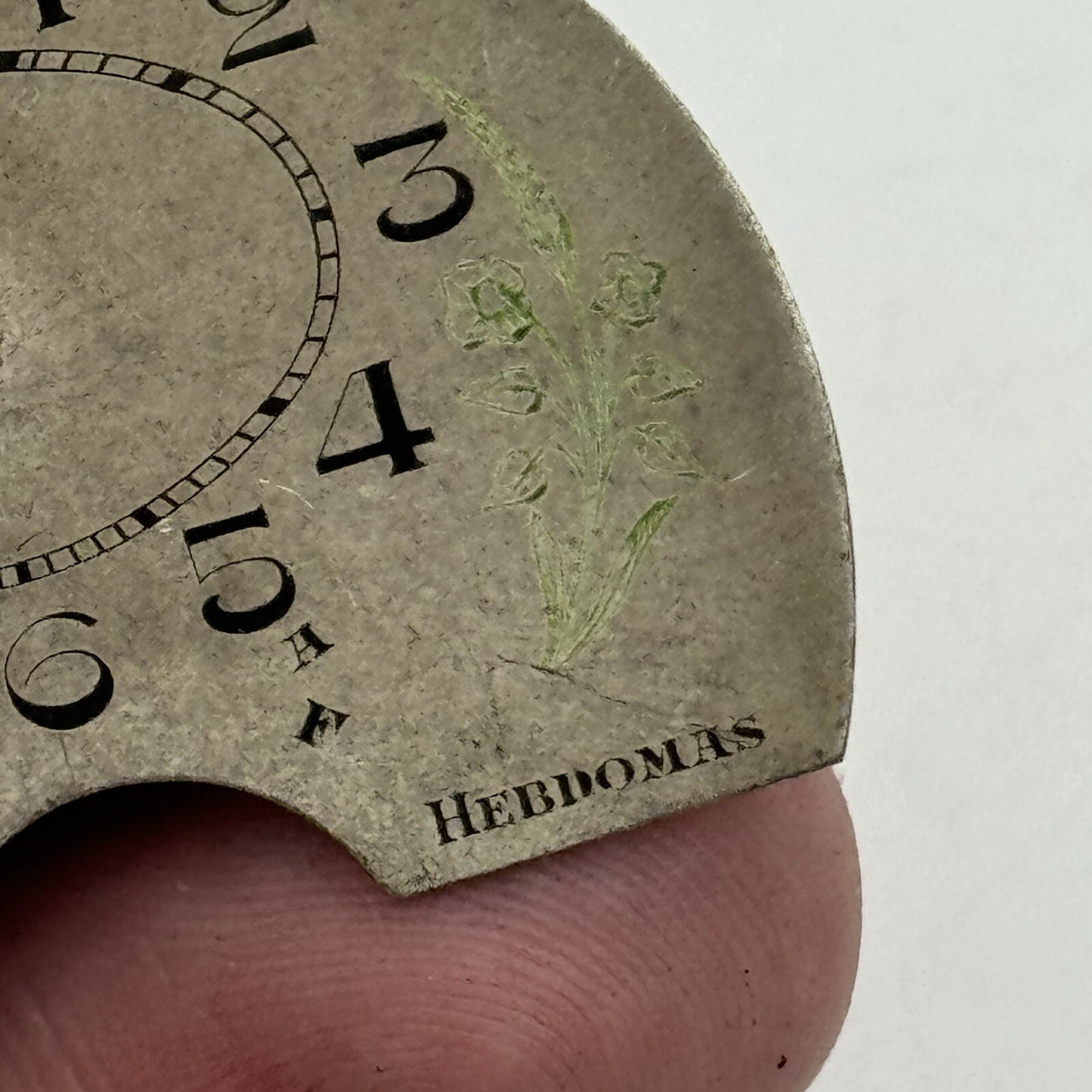 42.5mm Beautiful Hebdomas 8 Days Flower Pattern Pocket Watch Dial Spares Parts