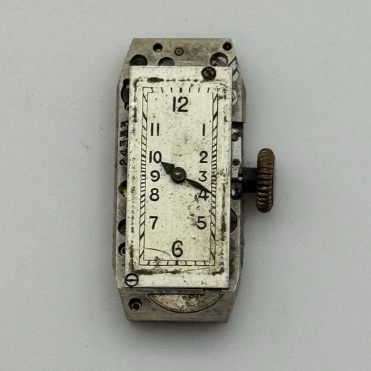 10mm Ladies Cyma Ref 354 Tank Wristwatch Movement Balance Intact Parts Repair