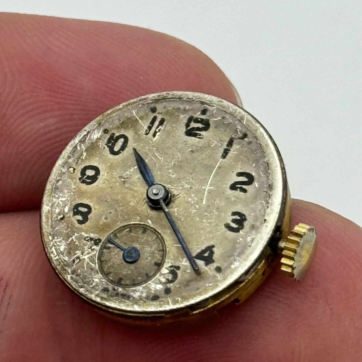 19.5mm Smiths De Luxe 15 Jewels Sub Seconds Manual Wind Watch Movement PARTS
