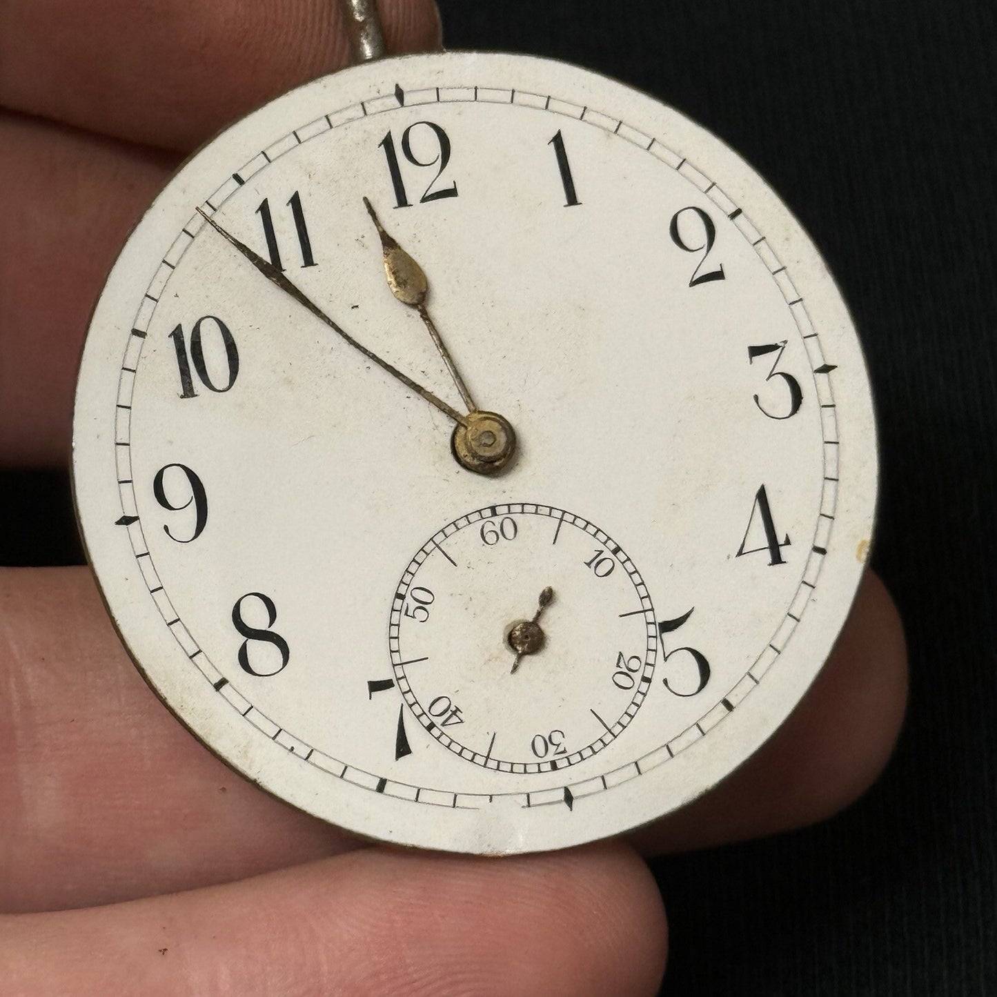 41.6mm Open Face Good Quality Unidentified Pocket Watch Movement To Restore