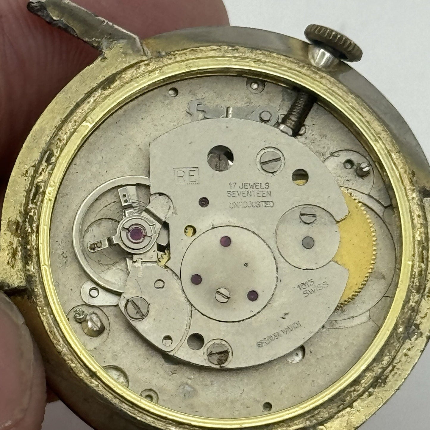 34mm Men’s Manual Wind Etienne RE Cal 1513 Date Dial Watch - RESTORATION