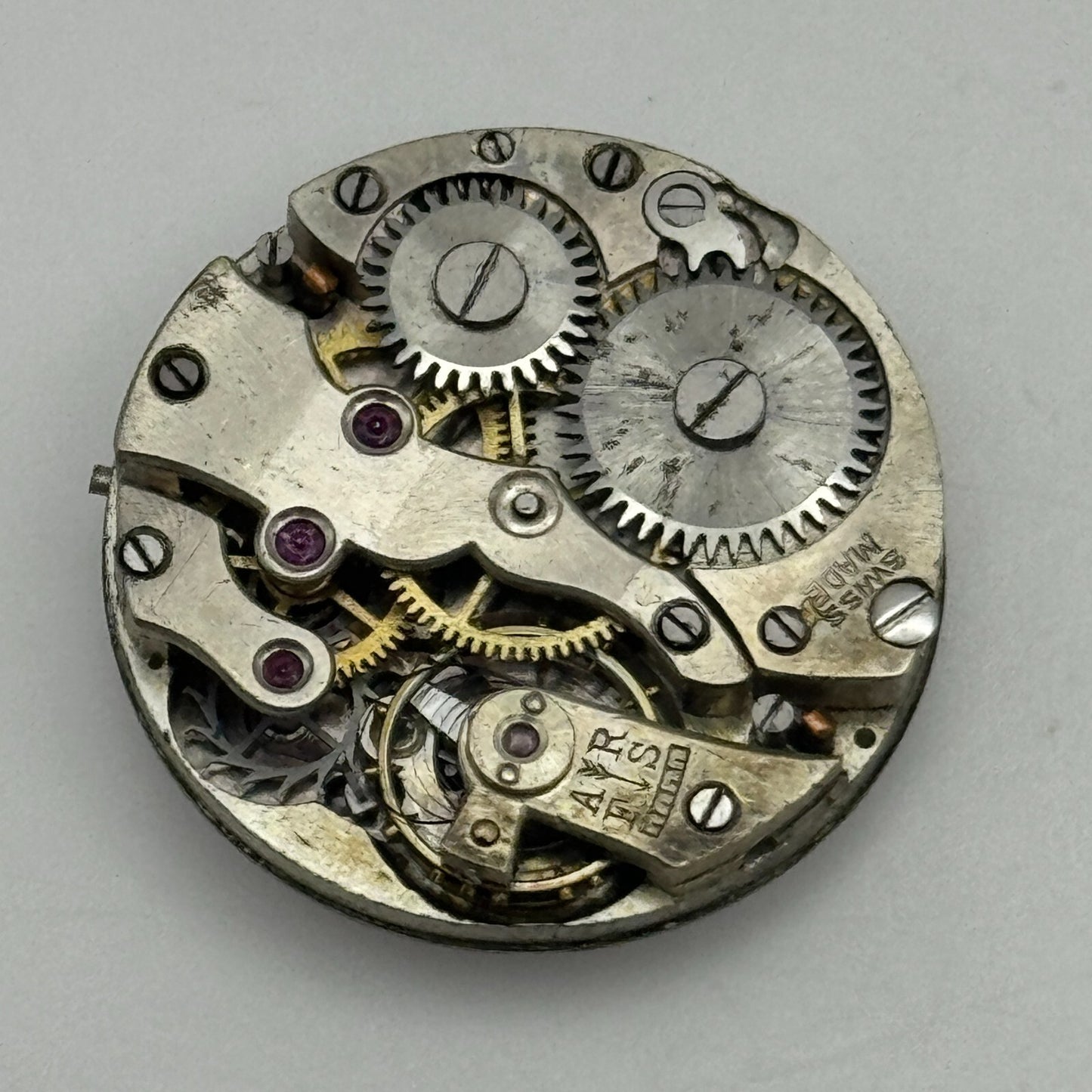 23.6mm 15 Jewels Swiss Porcelain Dial Trench Watch Movement Manual Wind PARTS