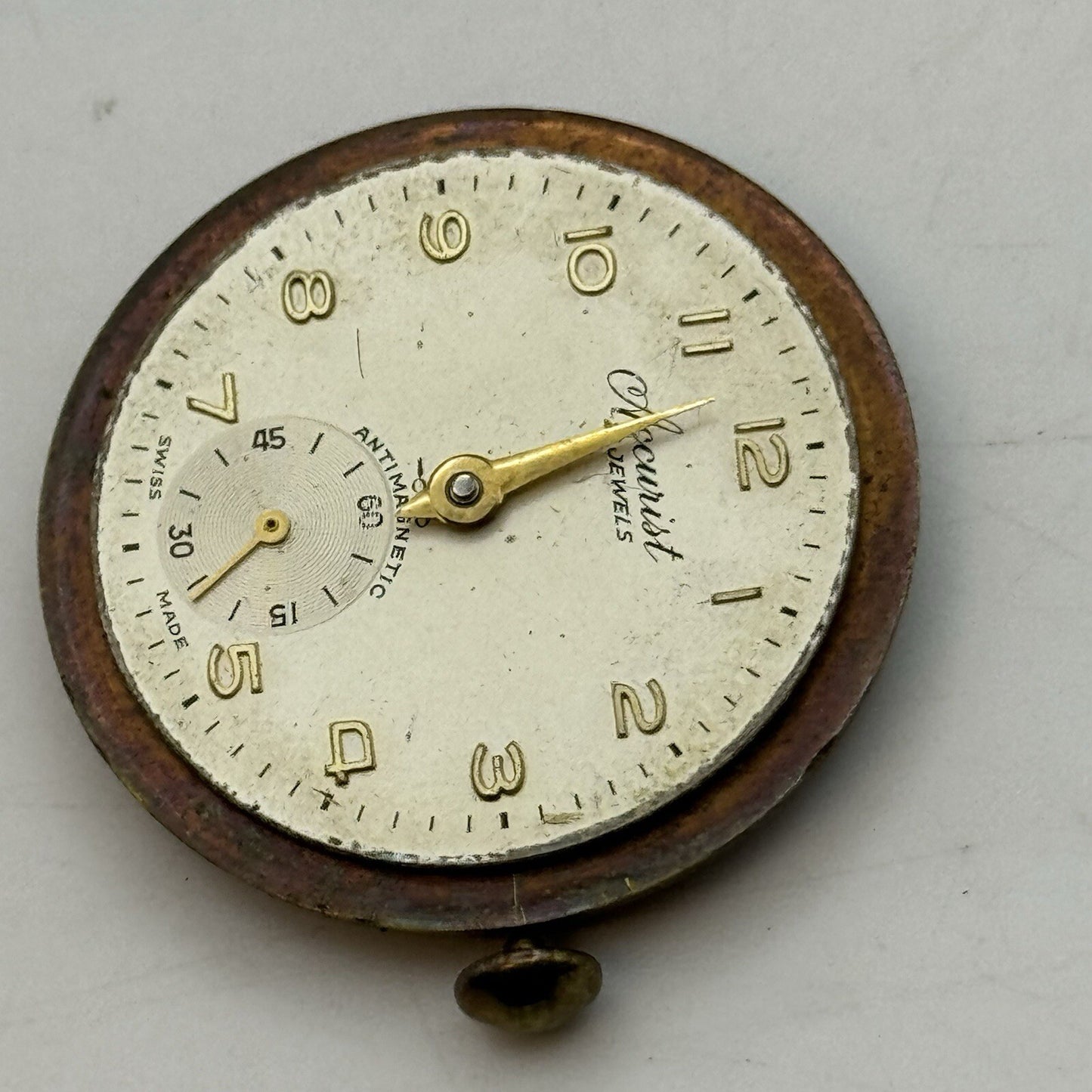 25.1mm Manual Wind AS 1002 984 Accurist Watch Movement Restoration Parts Repair