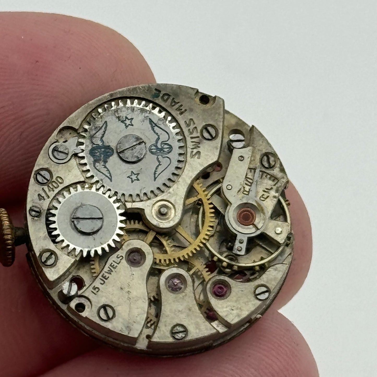 23.7mm Running Rotary AS 340 Manual Wind Watch Movement Swiss Vintage PARTS