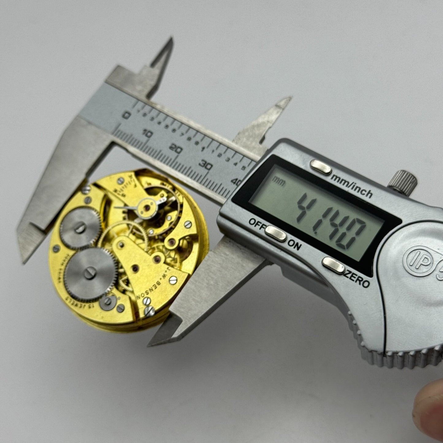 43.1mm J W Benson Ref 939a Open Face Swiss Vintage Pocket Watch Movement PARTS