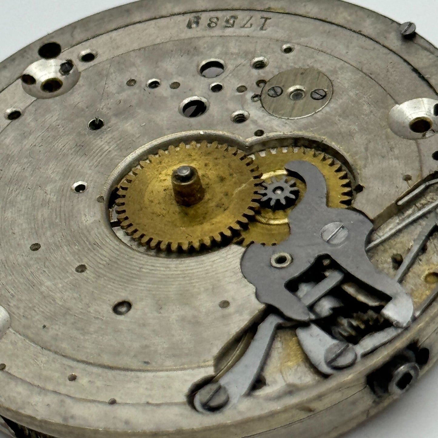 43.1mm Unidentified High Grade 15 Jewels Swiss Pocket Watch Movement PARTS