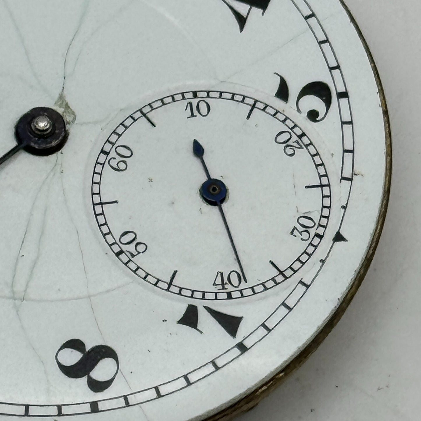 42.9mm Open Face Balance Intact Swiss 15 Jewels Pocket Watch Movement PARTS