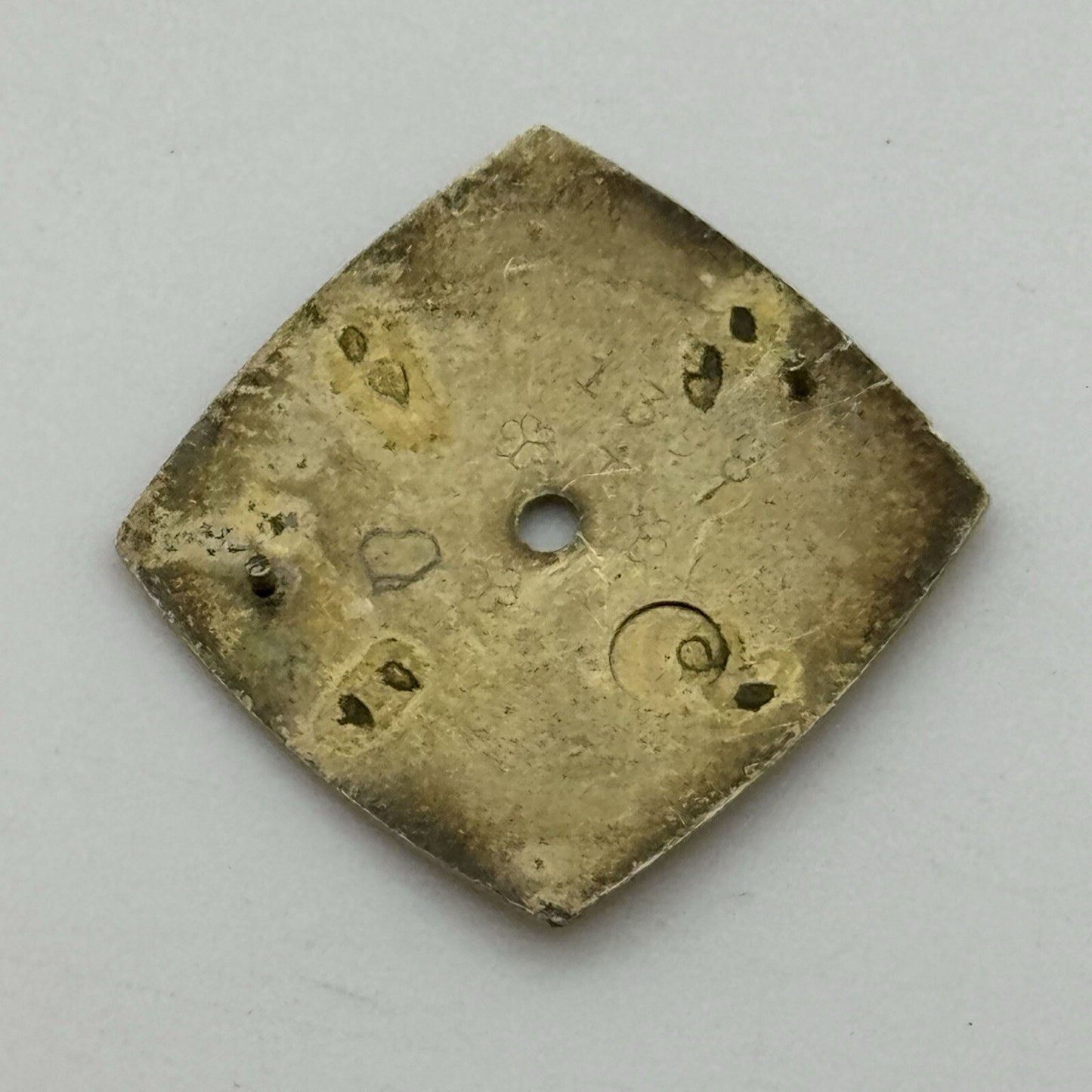 17.5mm Vintage Square Omega Geneve Ladies Gold Tone Wristwatch Dial Spares Parts