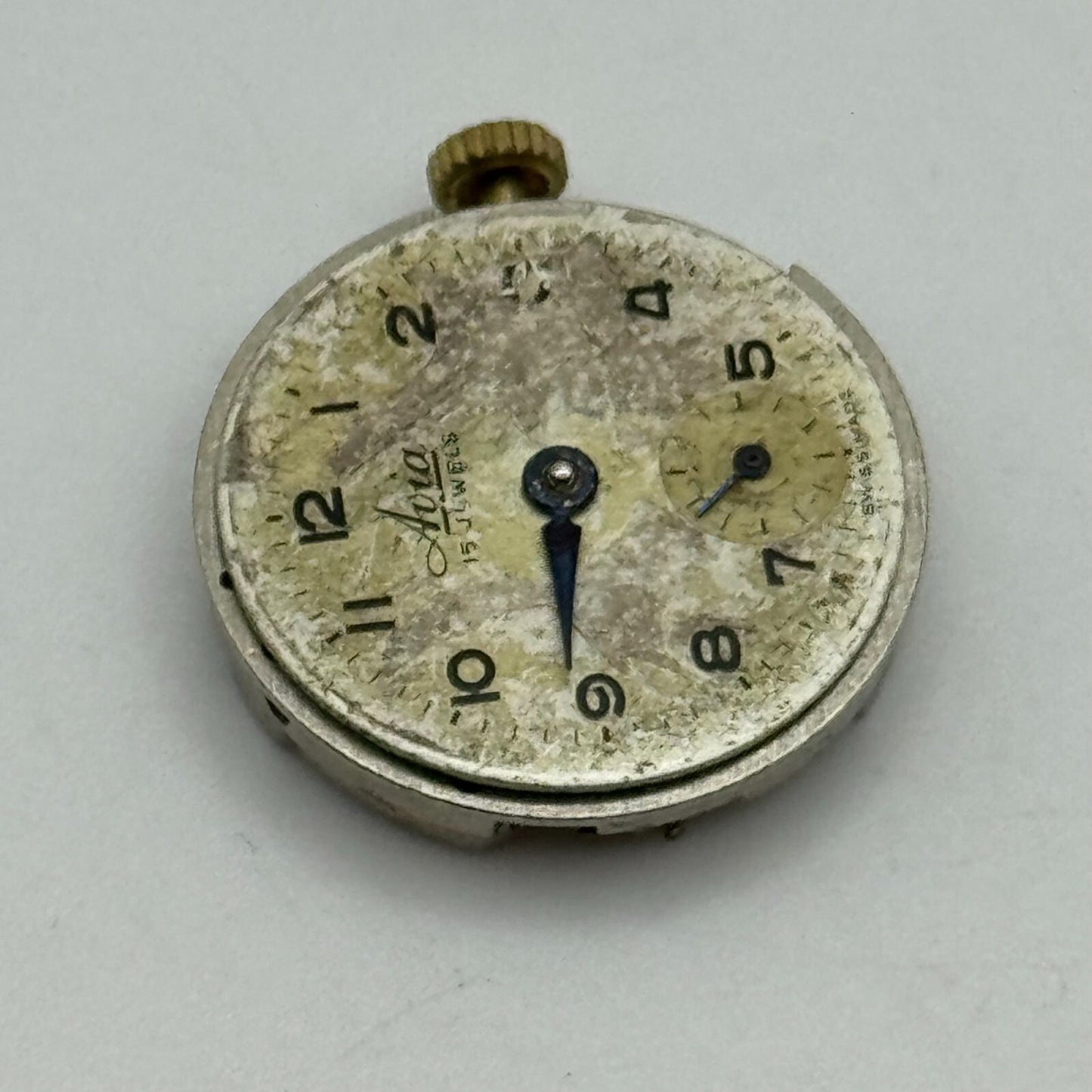 19.6mm Ladies Avia Derby D40 Manual Wind 15 Jewels Watch Movement PARTS SPARES