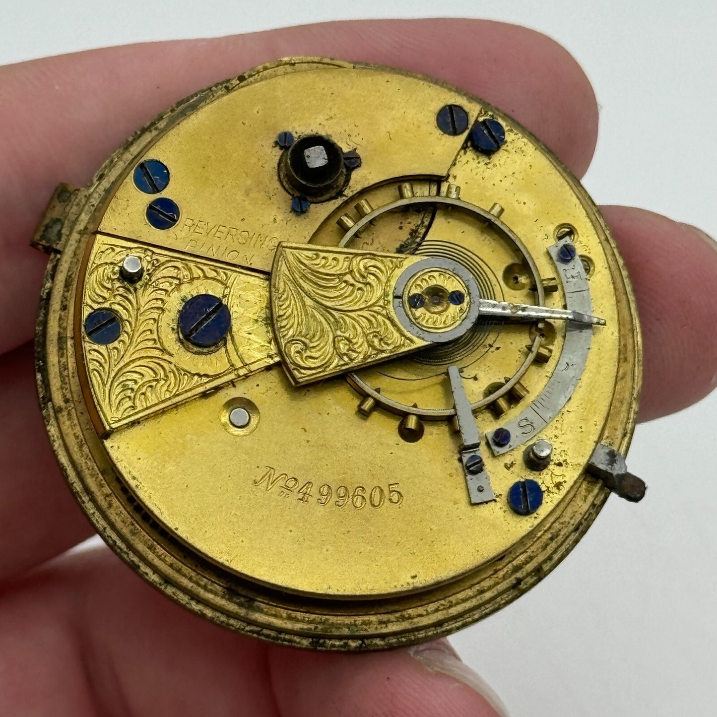44.6mm Antique J G Graves Sheffield English Express Lever Pocket Watch Movement