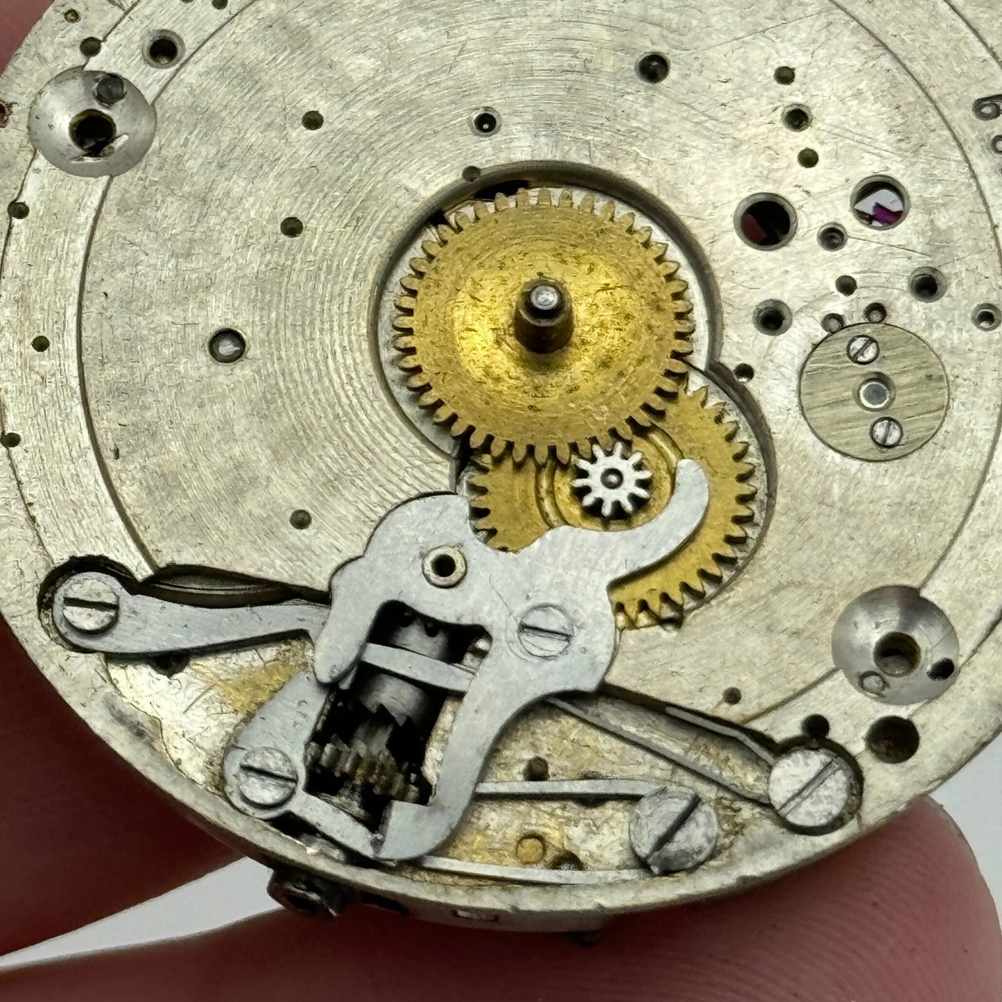 43.1mm Unidentified High Grade 15 Jewels Swiss Pocket Watch Movement PARTS