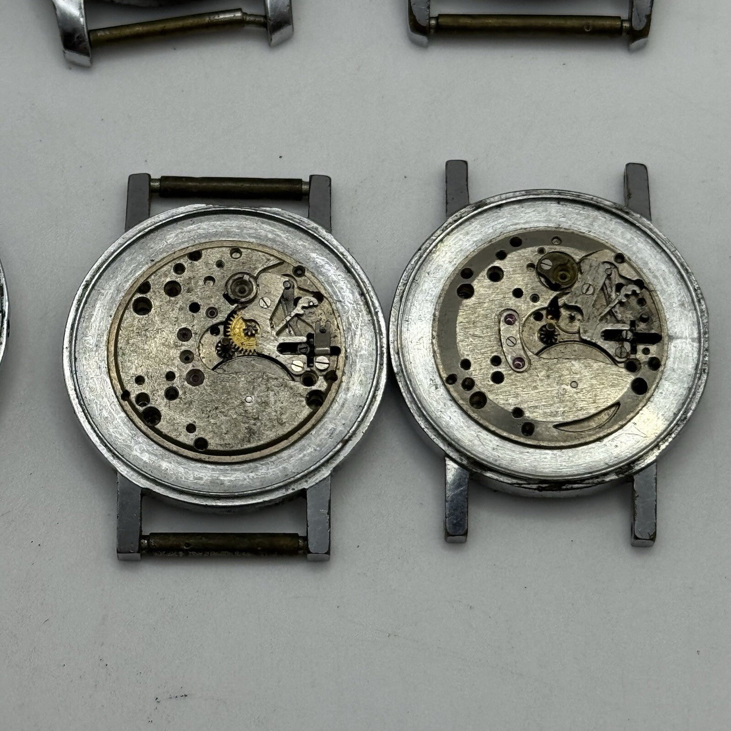 9 x Vintage Soviet Manual Wind Watch Heads For Parts Repair Job Lot Bundle