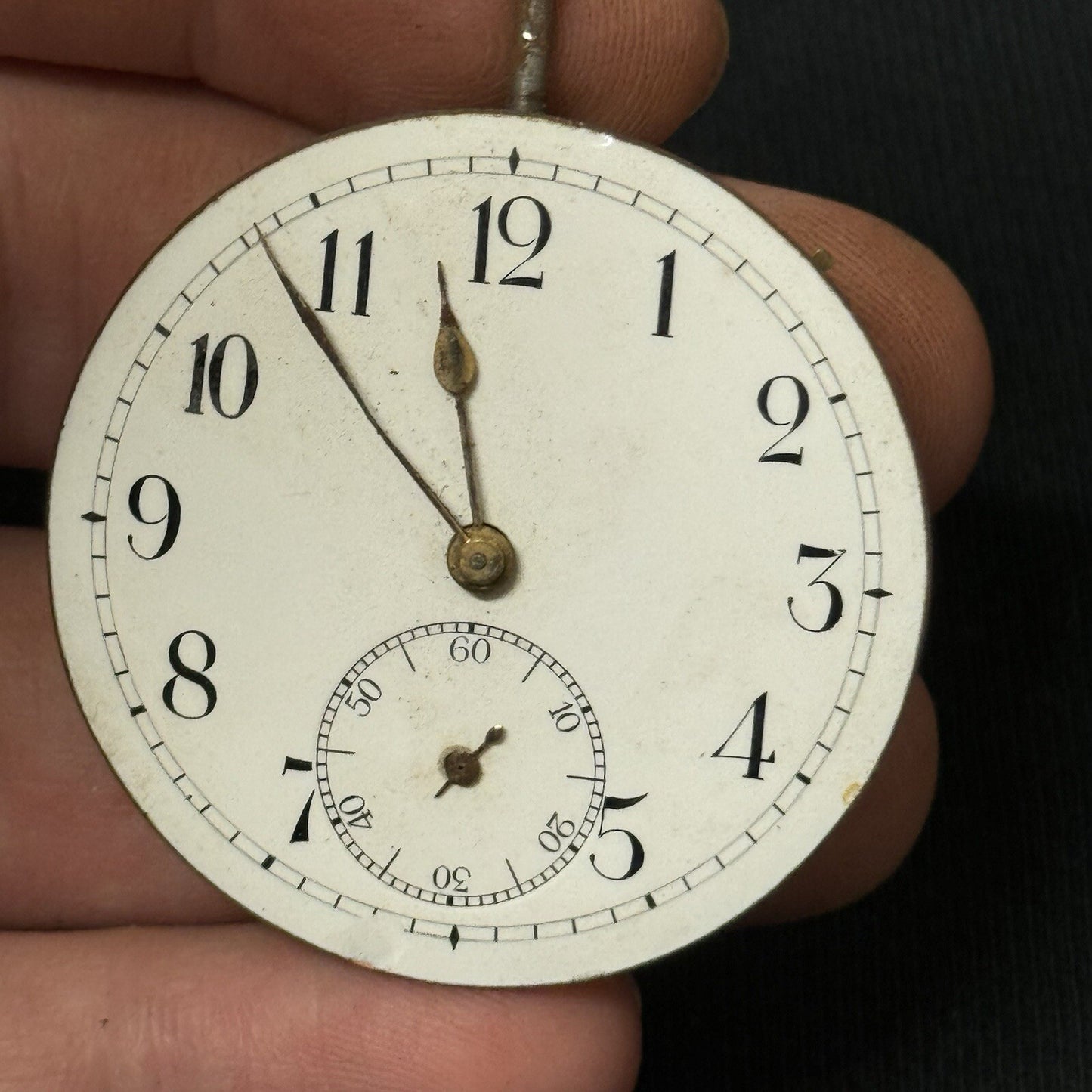 41.6mm Open Face Good Quality Unidentified Pocket Watch Movement To Restore