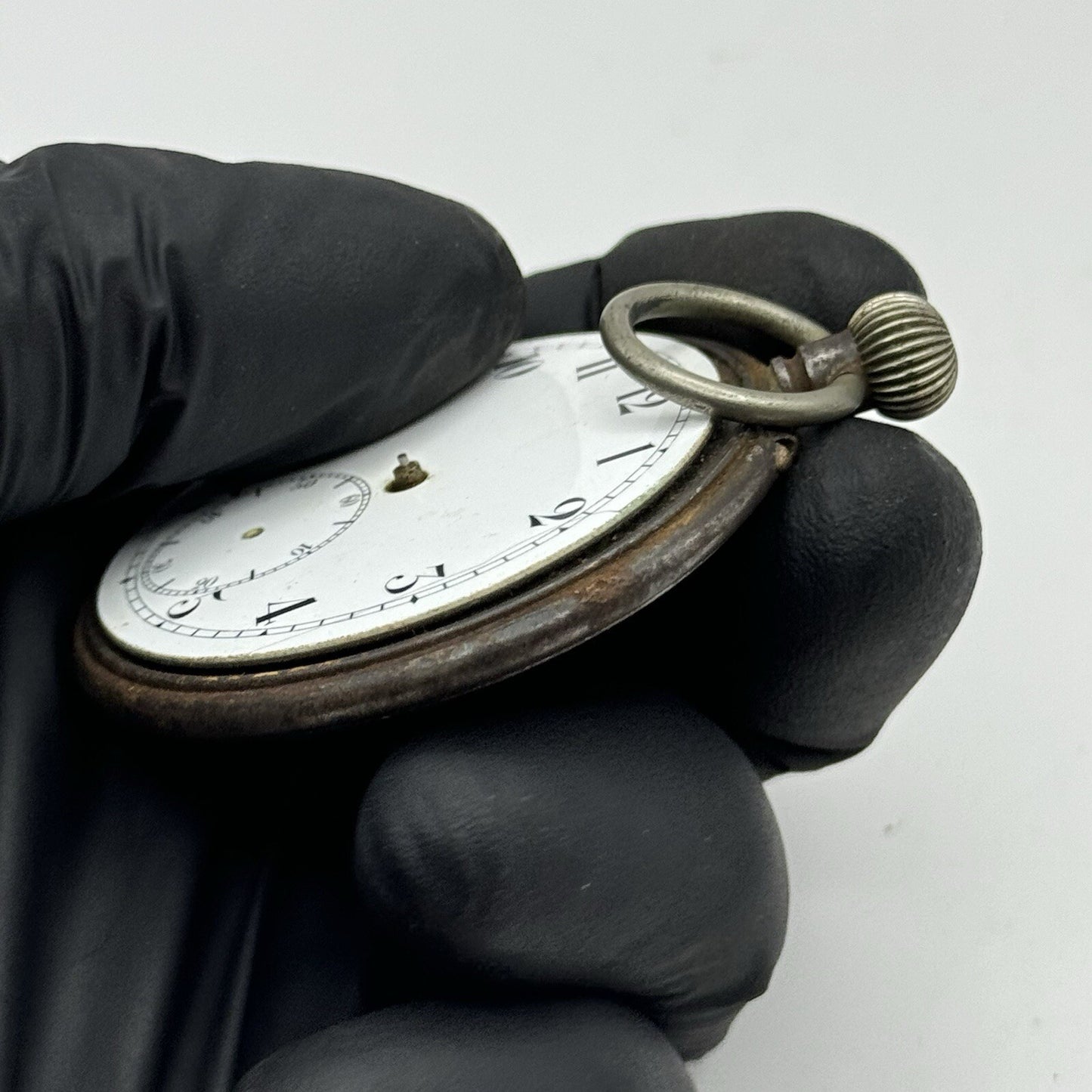 49.8mm Manual Wind Partial Pocket Watch Movement White Dial FOR PARTS