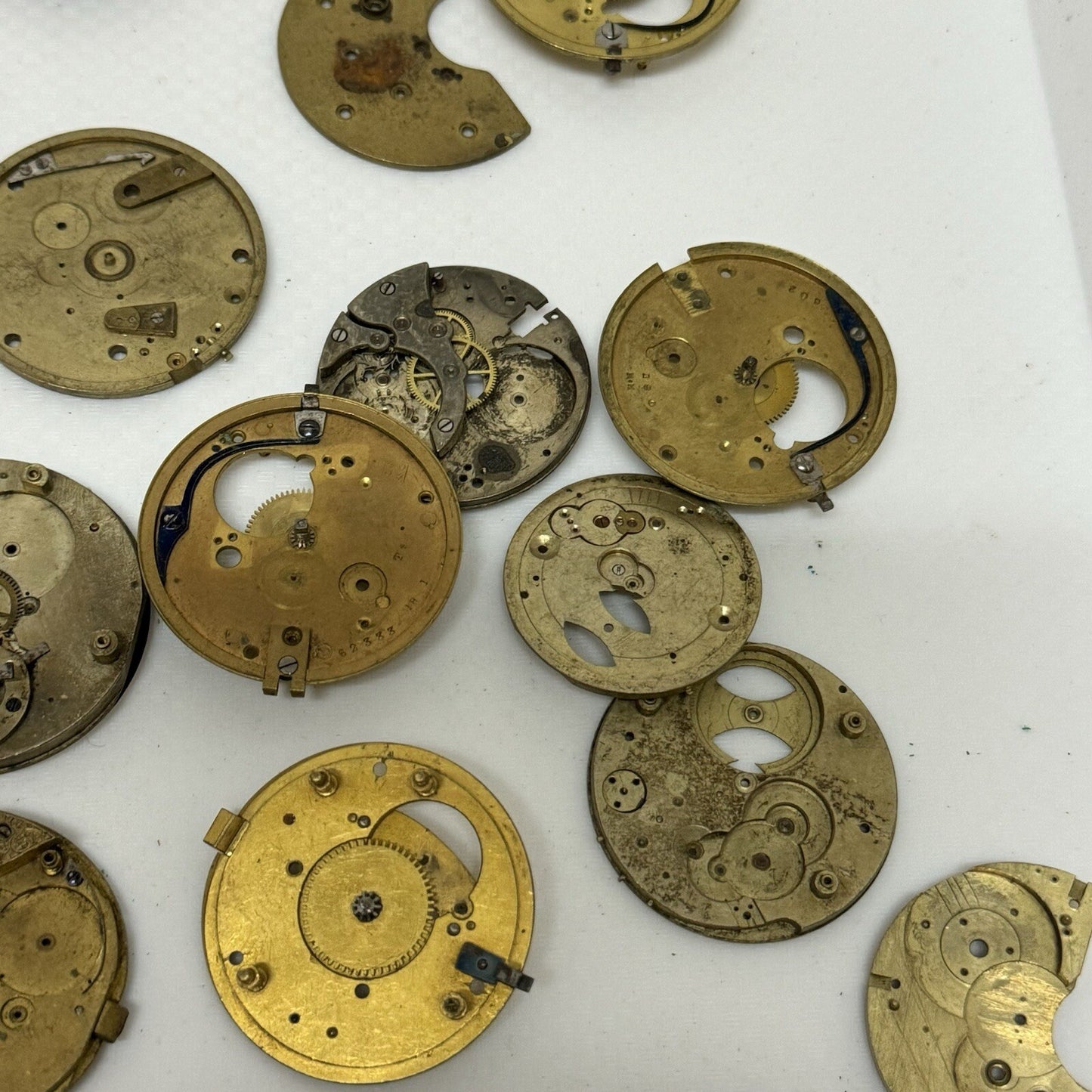 590 Grams Mixed Partial Pocket Watch Movements Watchmakers Job Lot Spares Parts