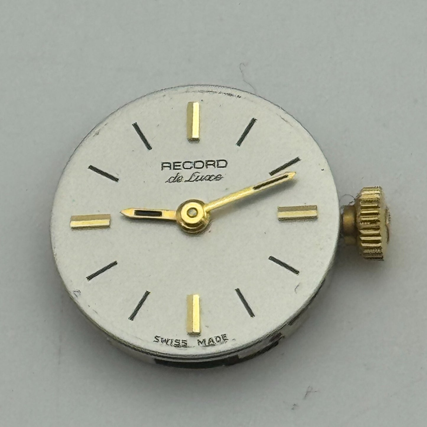 15.5mm Running Record De Luxe Cal 670 Manual Wind Swiss Watch Movement PARTS