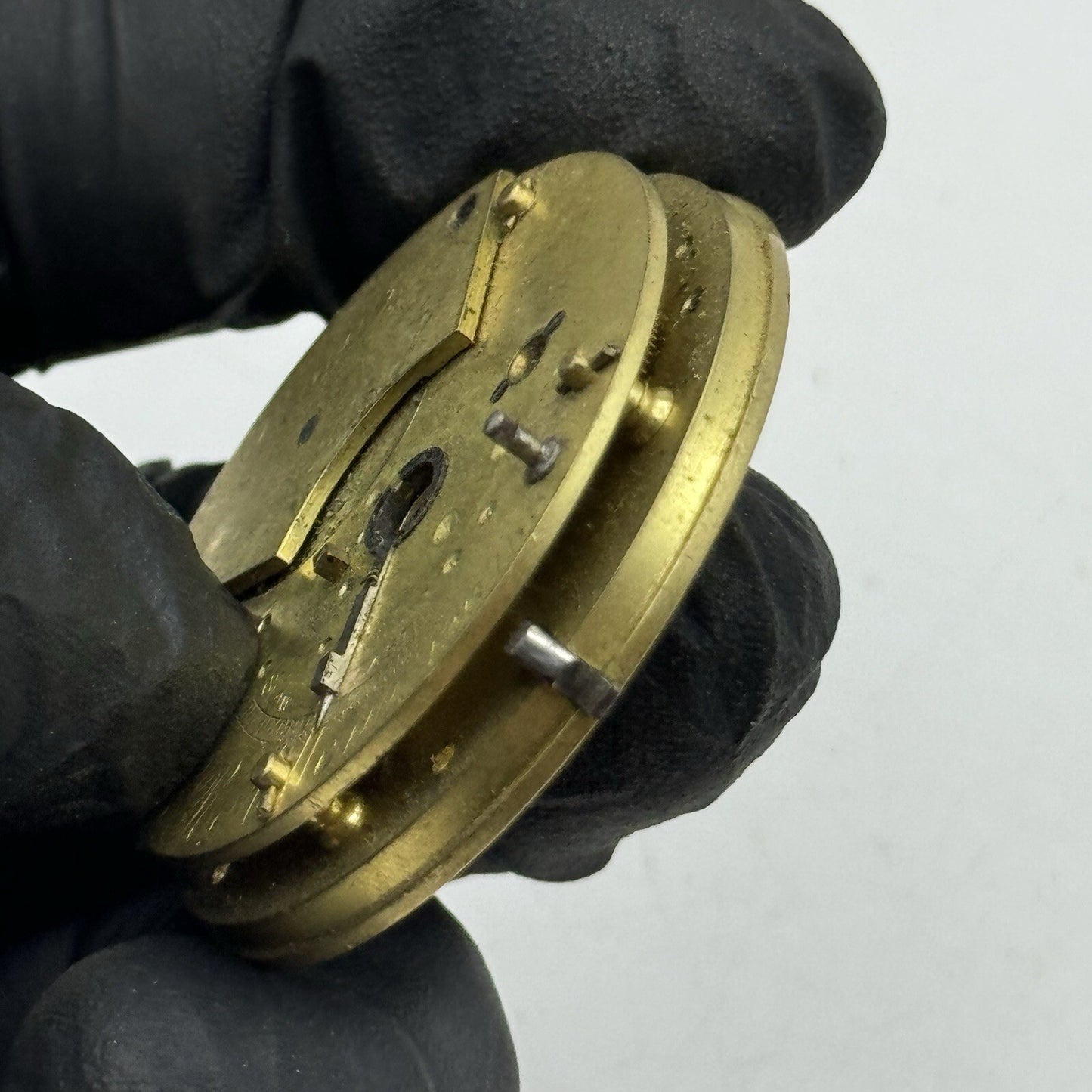 41.2mm Antique C R Allen Partial Pocket Watch Movement FOR PARTS Repair