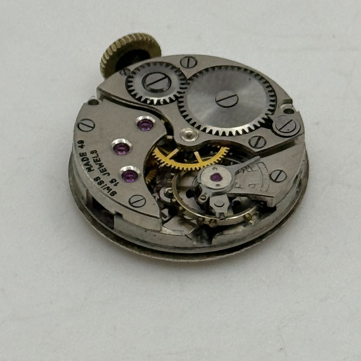17.8mm Ladies Revue 49 Limit Swiss 15 Jewels Manual Wind Watch Movement PARTS