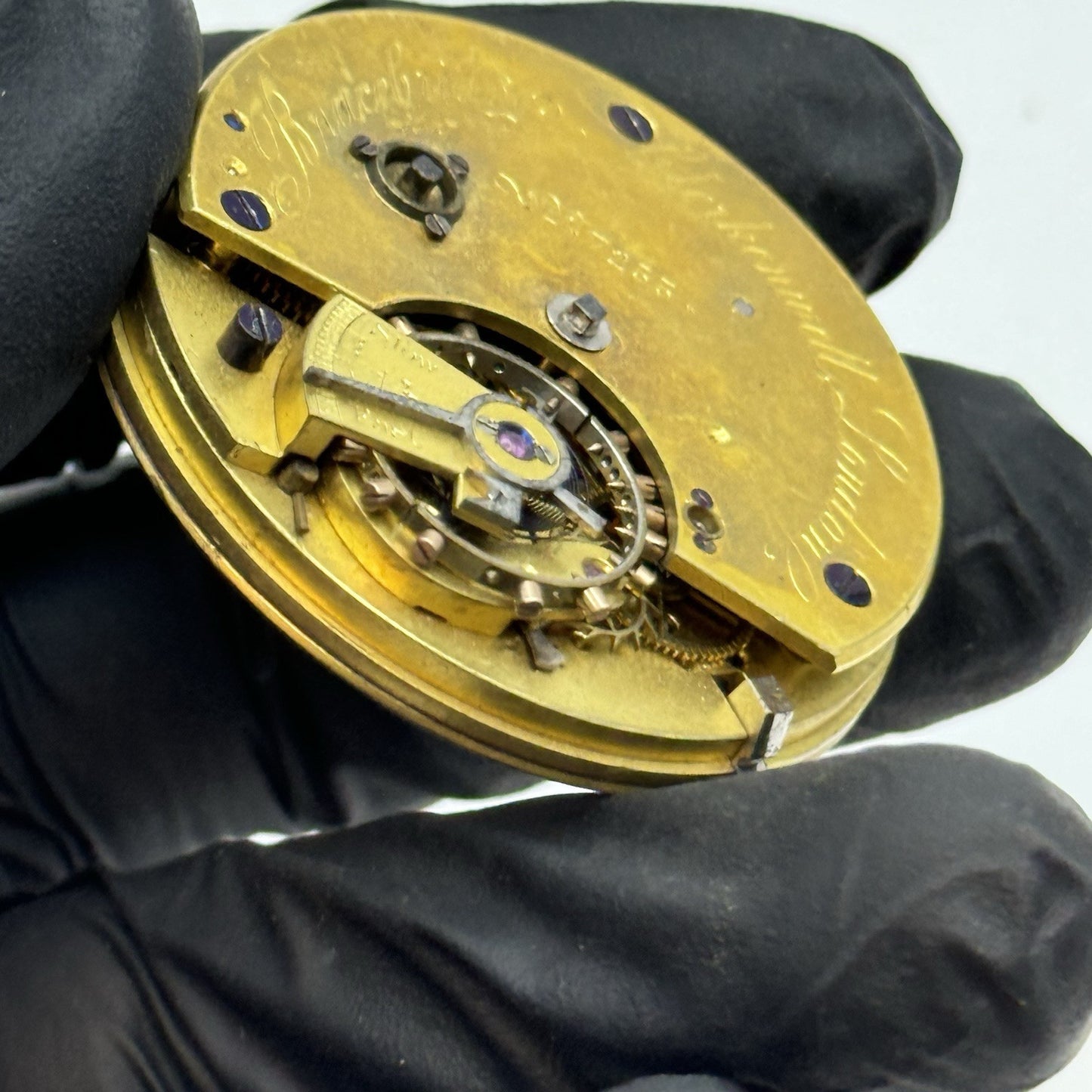 43mm Bracebridge Clerkenwell London High Grade Fusee Pocket Watch Movement PARTS