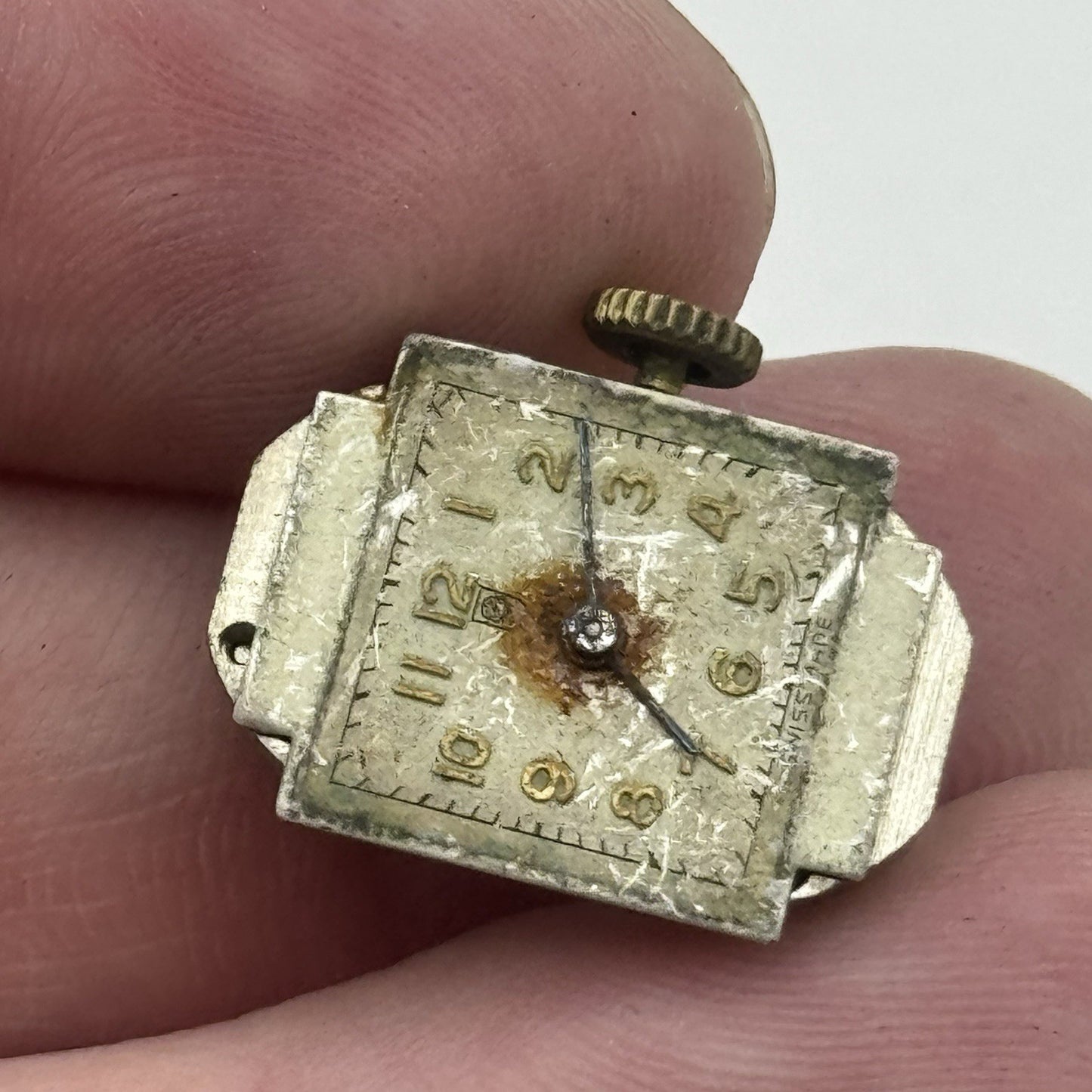 12.7mm x 19.5mm Tudor Ladies Swiss Manual Wind Watch Movement PARTS REPAIR