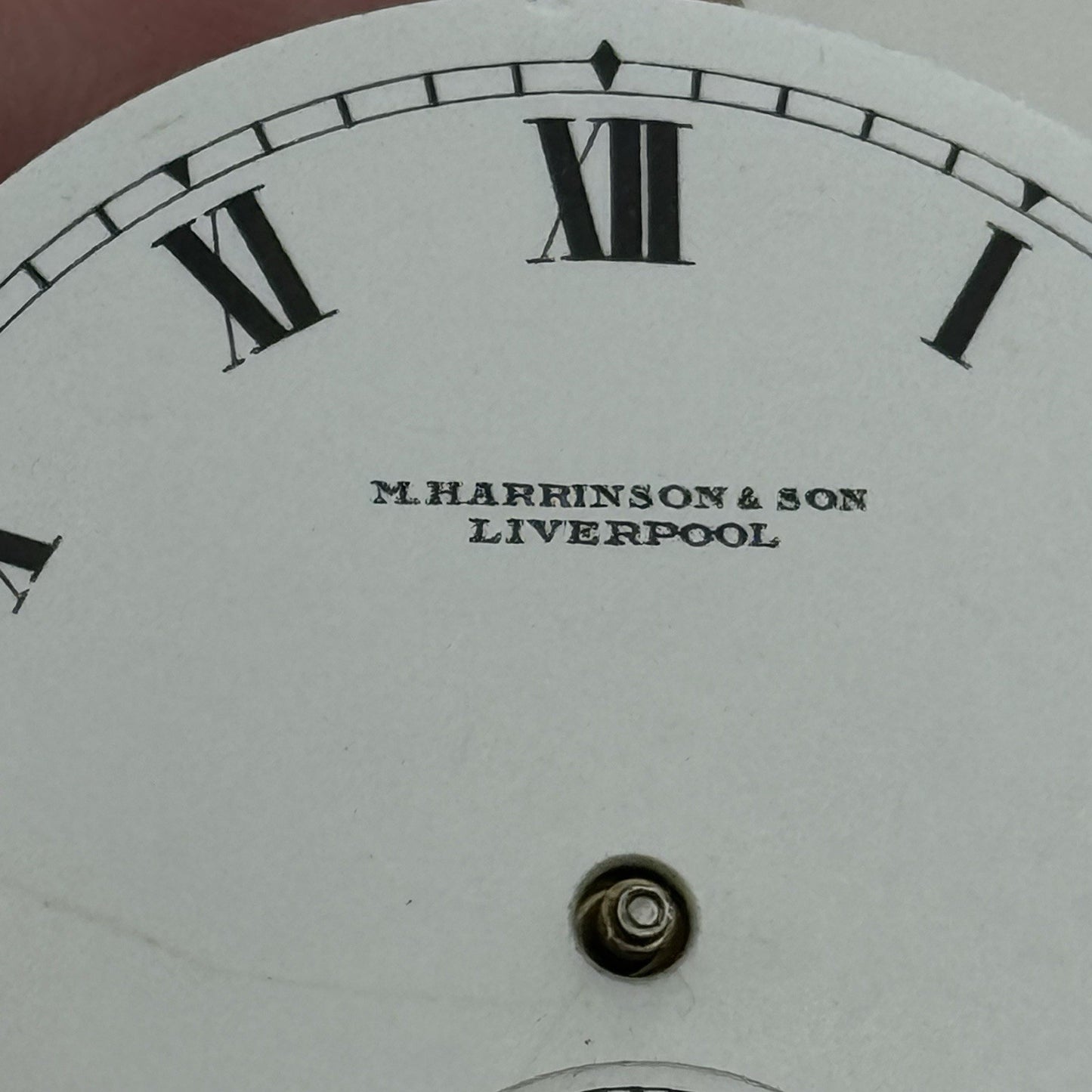 43.1mm M Harrison & Son Liverpool Open Face Pocket Watch Movement PARTS REPAIR
