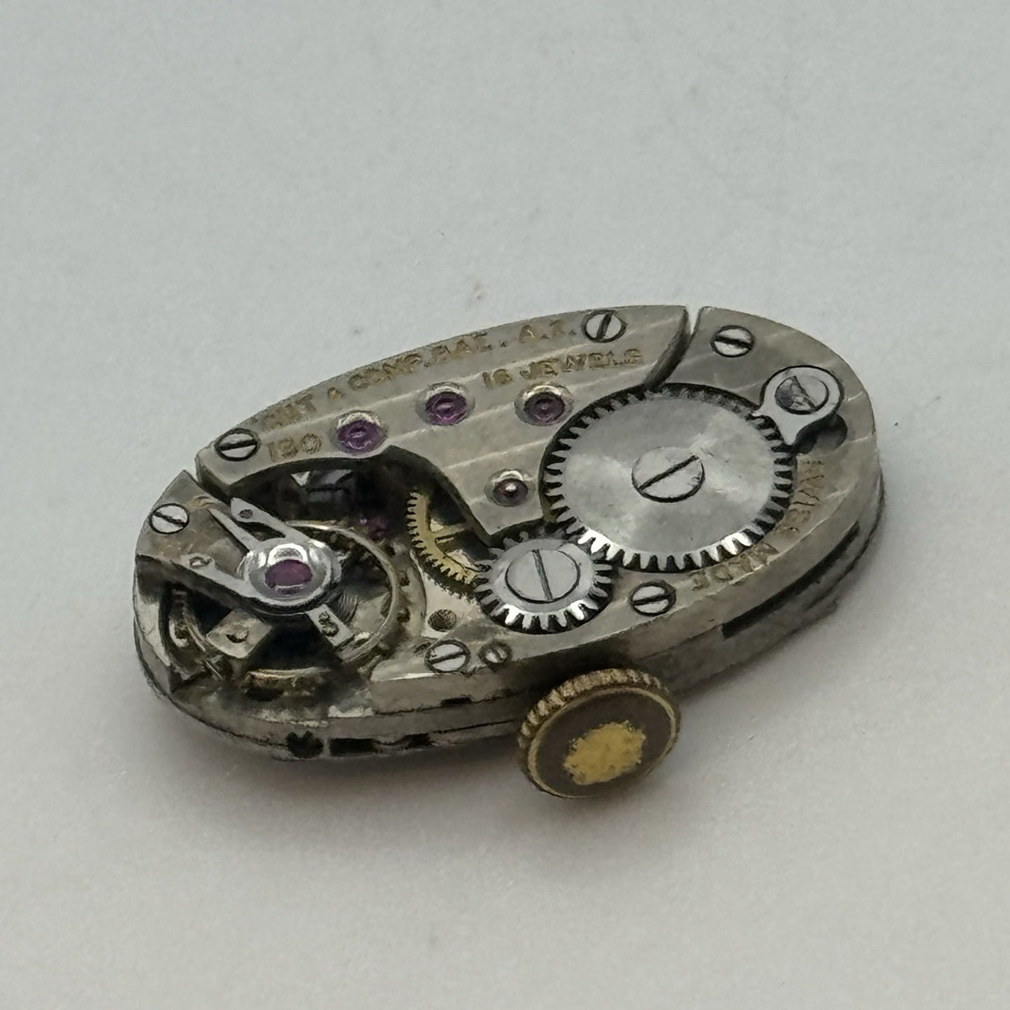 12.8mm Cut & Comb Bal A.I 190 Manual Wind Blue Indices Watch Movement FOR PARTS