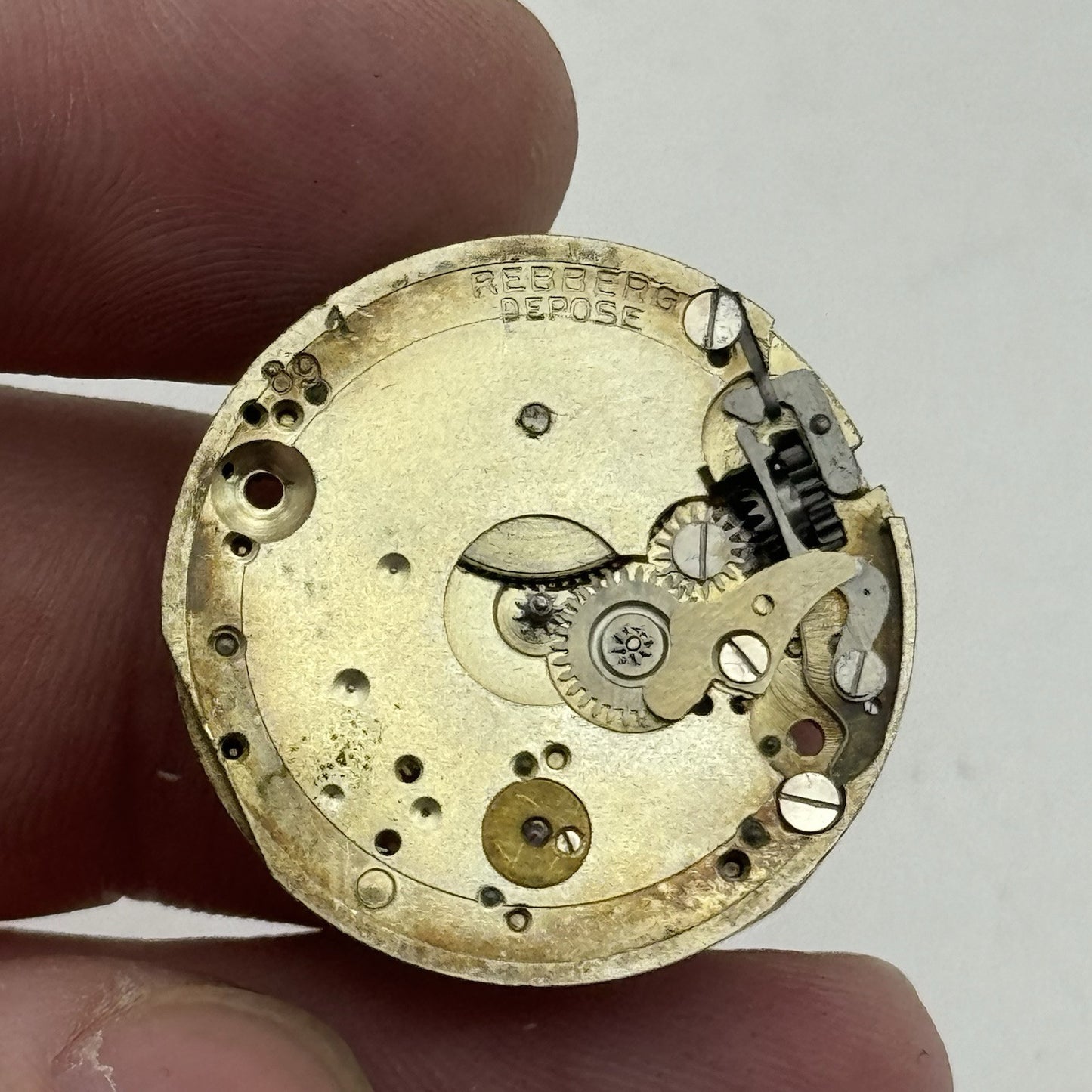 25.7mm ROLEX Rebberg 7 Jewels Vintage Manual Wind Watch Movement Dial - RESTORE