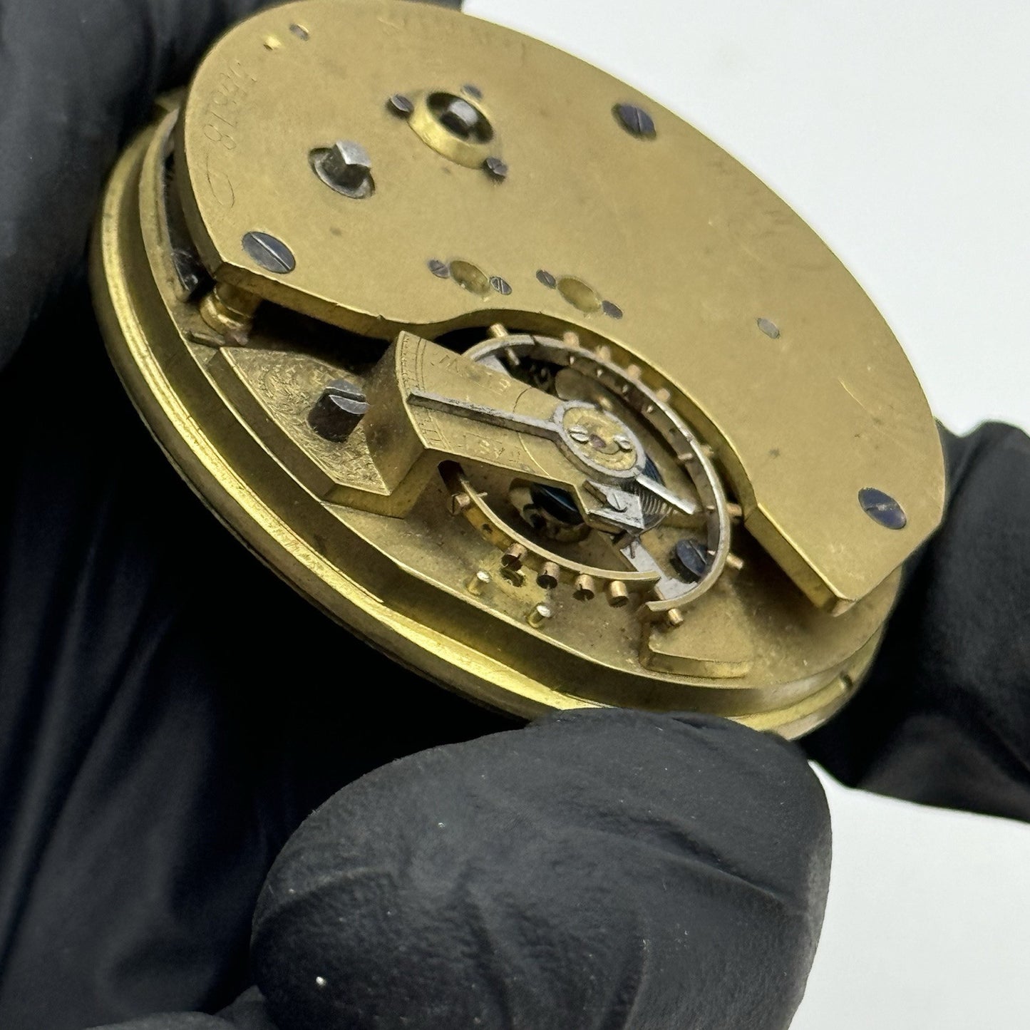 49mm William Owen Leeds Centre Seconds Chronograph Pocket Watch Movement - PARTS