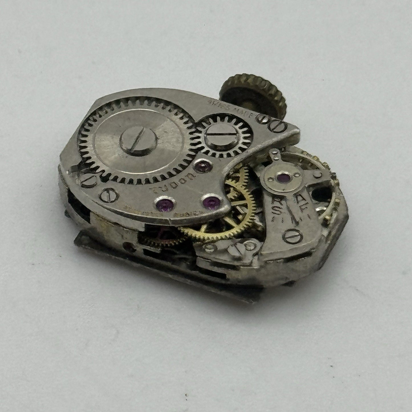 12.7mm x 19.5mm Tudor Ladies Swiss Manual Wind Watch Movement PARTS REPAIR