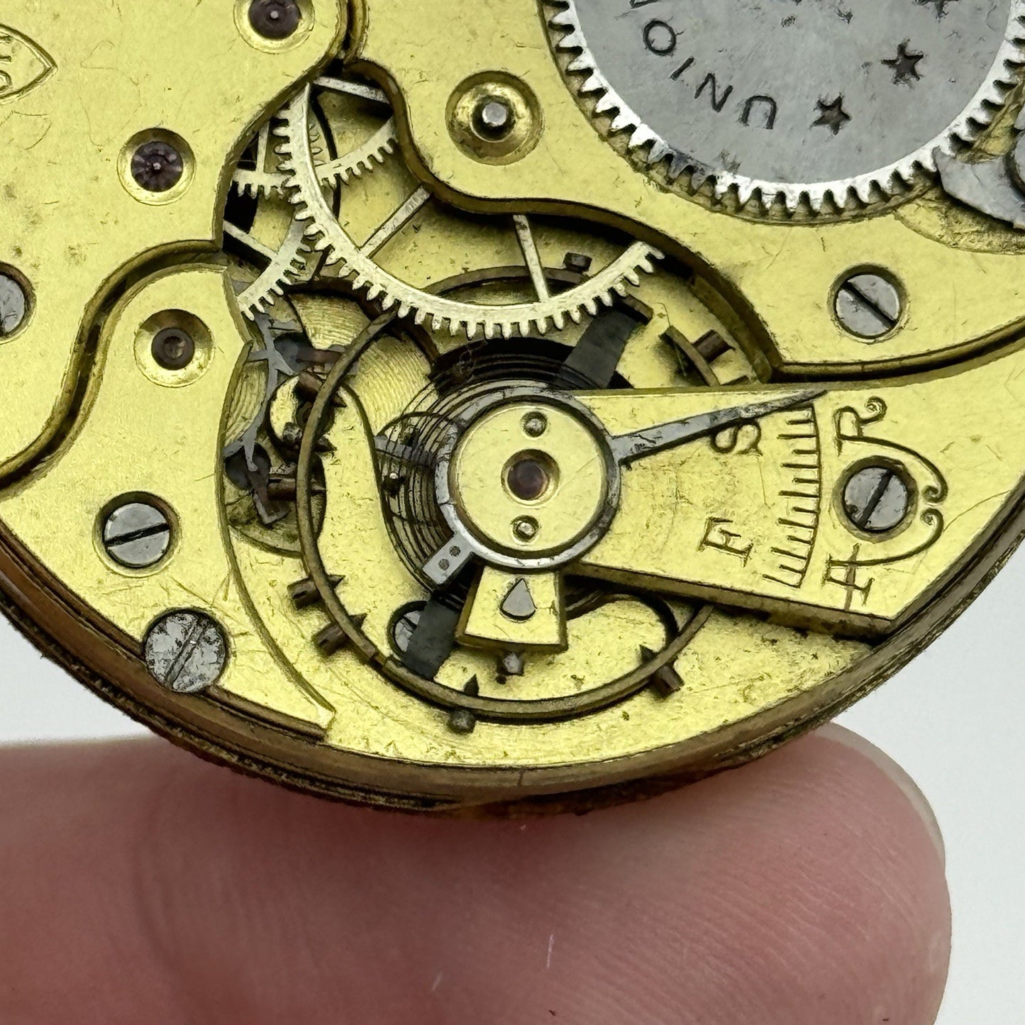 42.3mm Interesting Longines Union Horlogere UH Pocket Watch Movement - PARTS