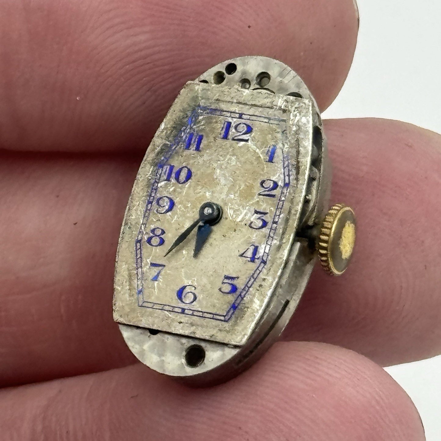 12.8mm Cut & Comb Bal A.I 190 Manual Wind Blue Indices Watch Movement FOR PARTS