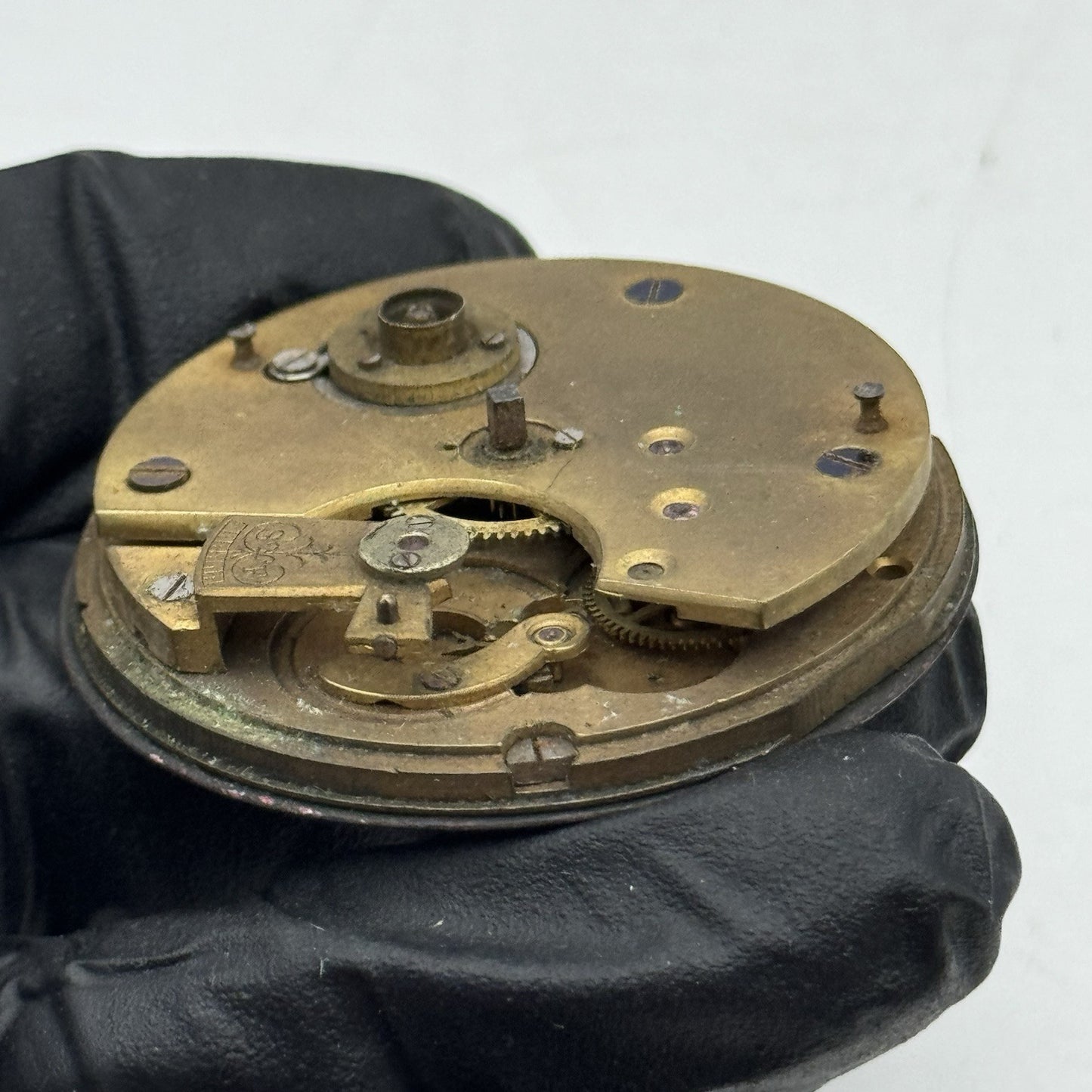 43.9mm Antique Fattorini & Sons Bradford The Leader Pocket Watch Movement PARTS