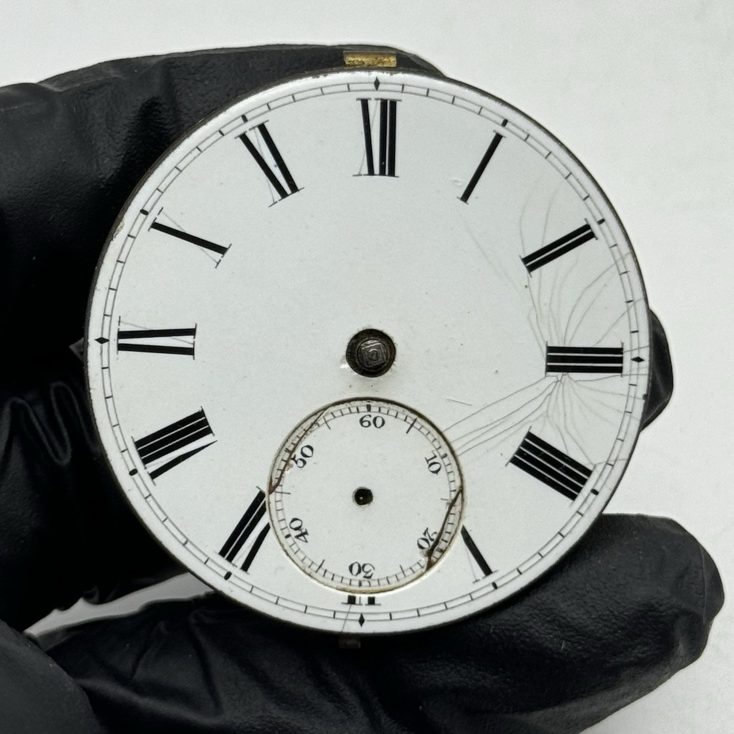 43.3mm Antique J Myers English Key Wound Fusee Pocket Watch Movement - PARTS